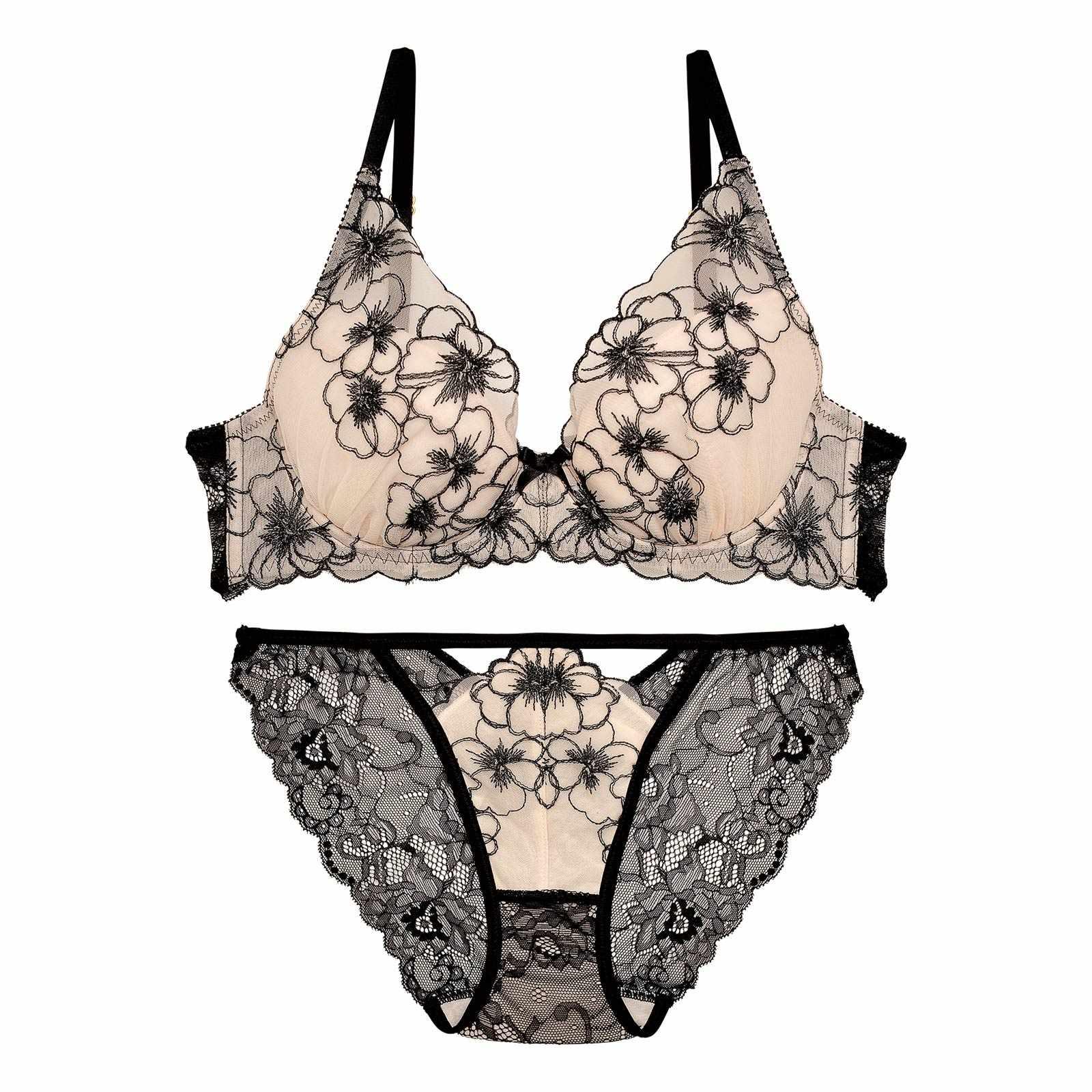 1/20再販!【Reinest】ロマンスビオラエンブロイダリーブラジャー&バック透けフルバックショーツ - 【公式】247Lingerie