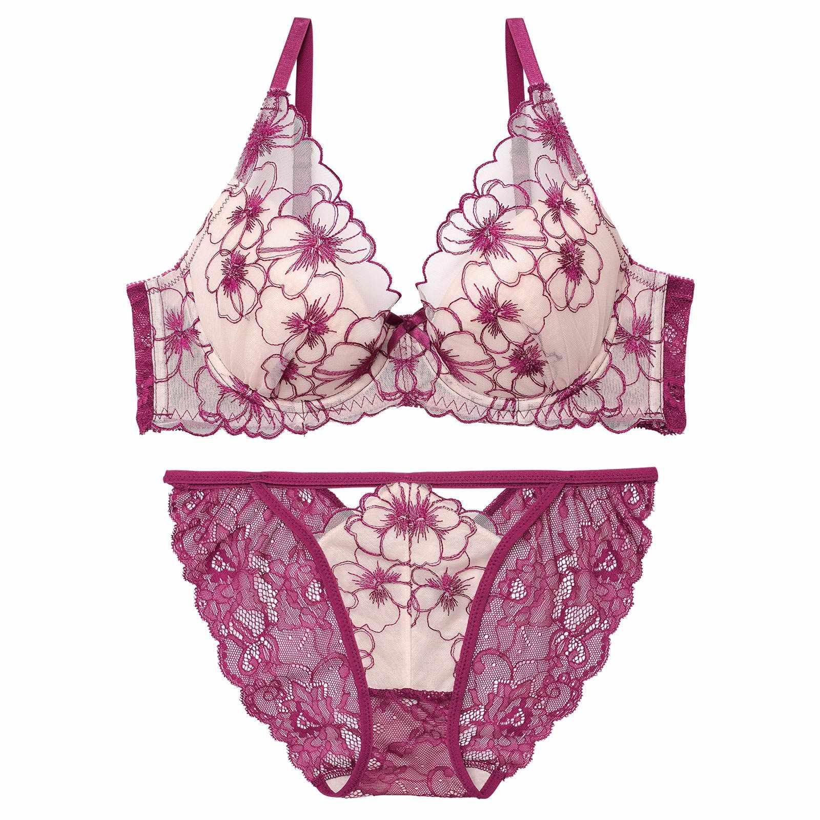 1/20再販!【Reinest】ロマンスビオラエンブロイダリーブラジャー&バック透けフルバックショーツ - 【公式】247Lingerie