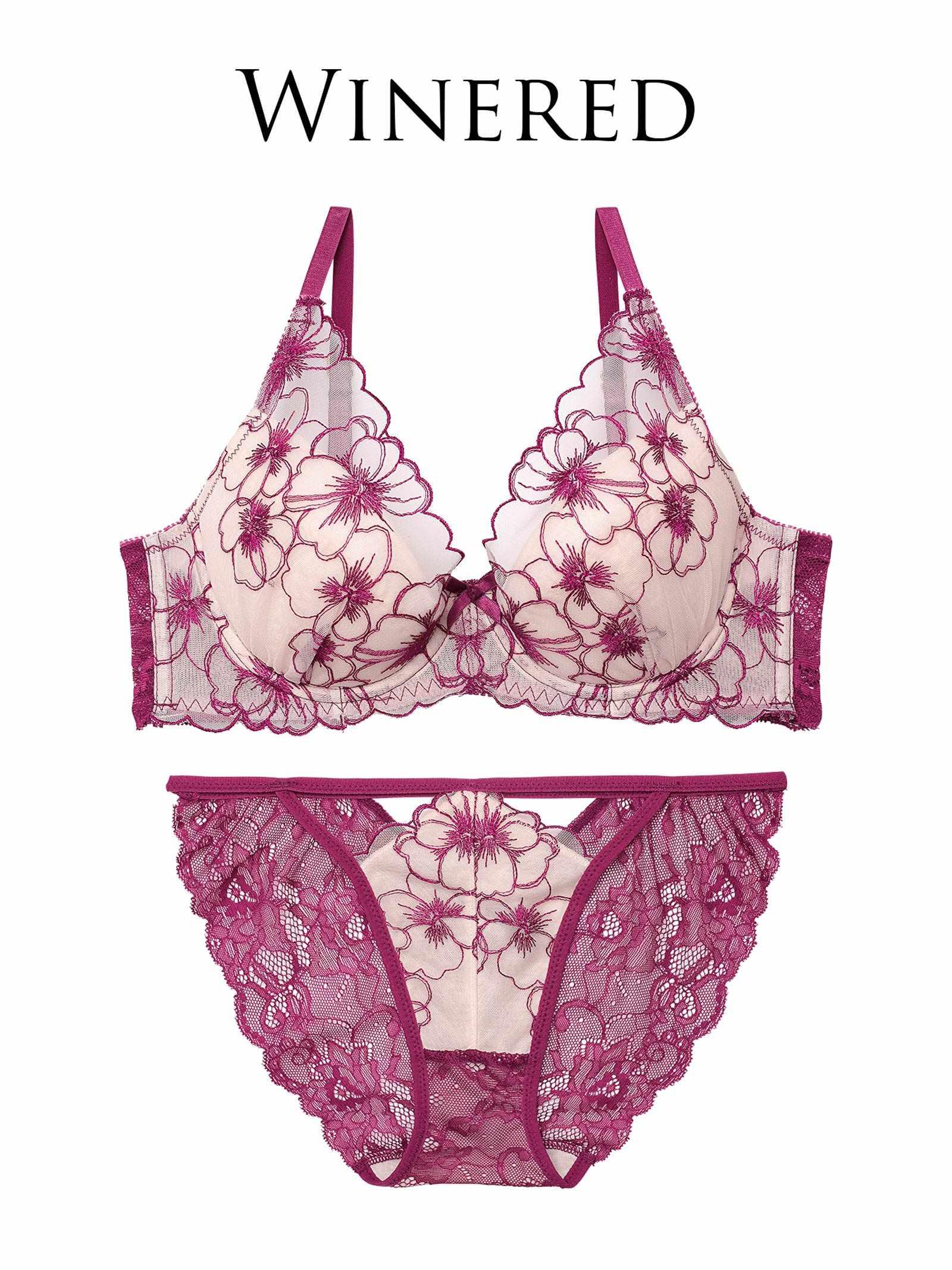 1/20再販!【Reinest】ロマンスビオラエンブロイダリーブラジャー&バック透けフルバックショーツ - 【公式】247Lingerie