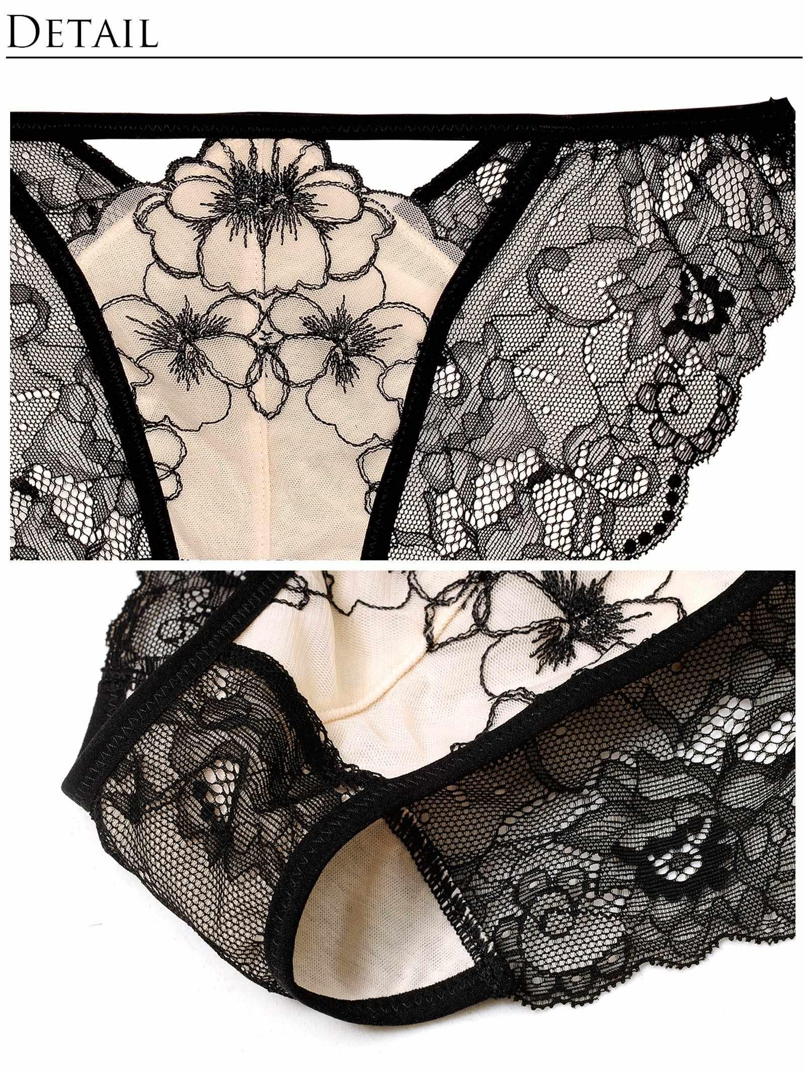 1/20再販!【Reinest】ロマンスビオラエンブロイダリーブラジャー&バック透けフルバックショーツ - 【公式】247Lingerie