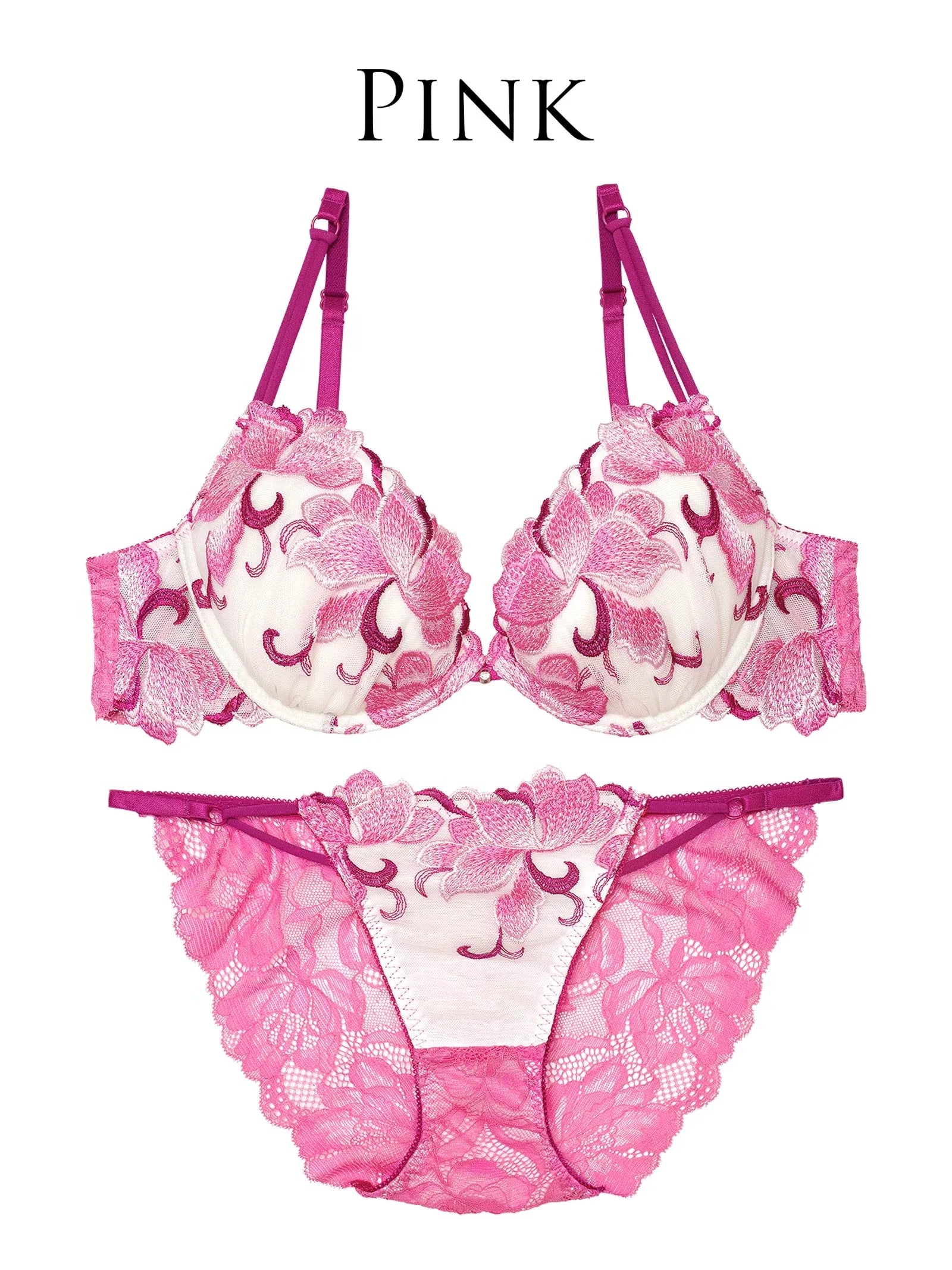 【永尾まりや着用】【Reinest】ルミナスクイーンフラワーブラジャー&バック透けフルバックショーツ - 【公式】247Lingerie