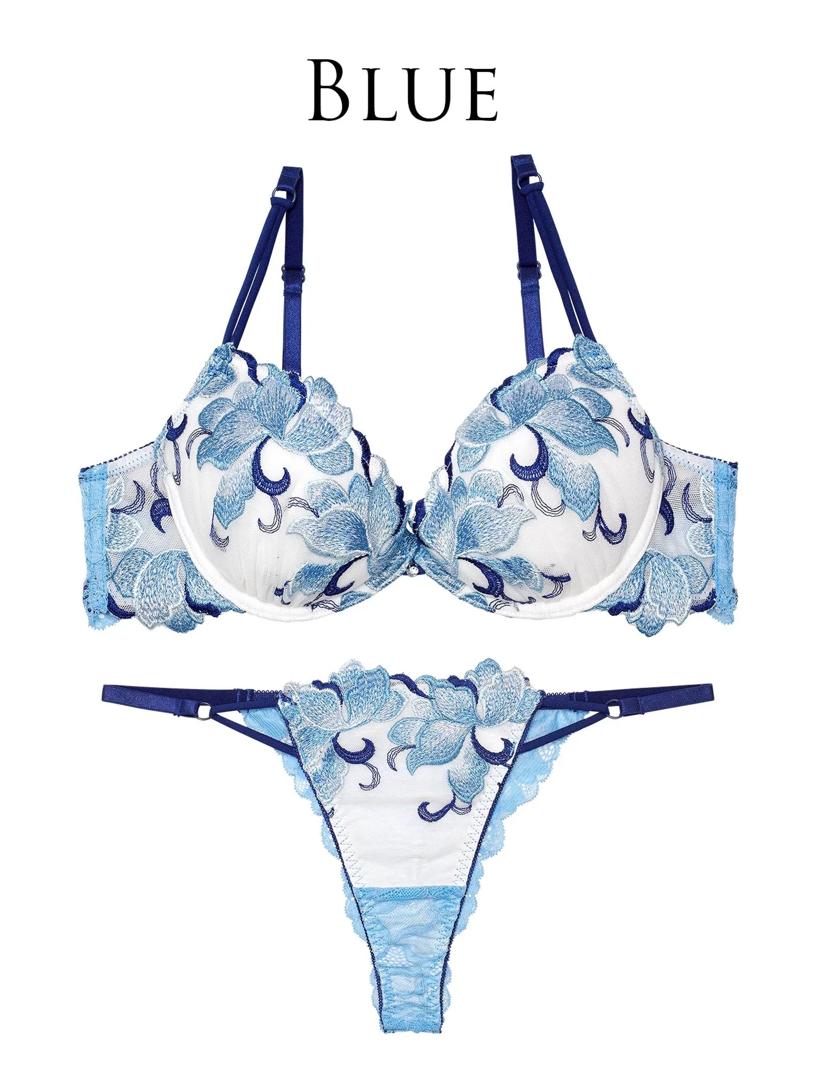 【永尾まりや着用】【Reinest】ルミナスクイーンフラワーブラジャー&バック透けTバックショーツ - 【公式】247Lingerie