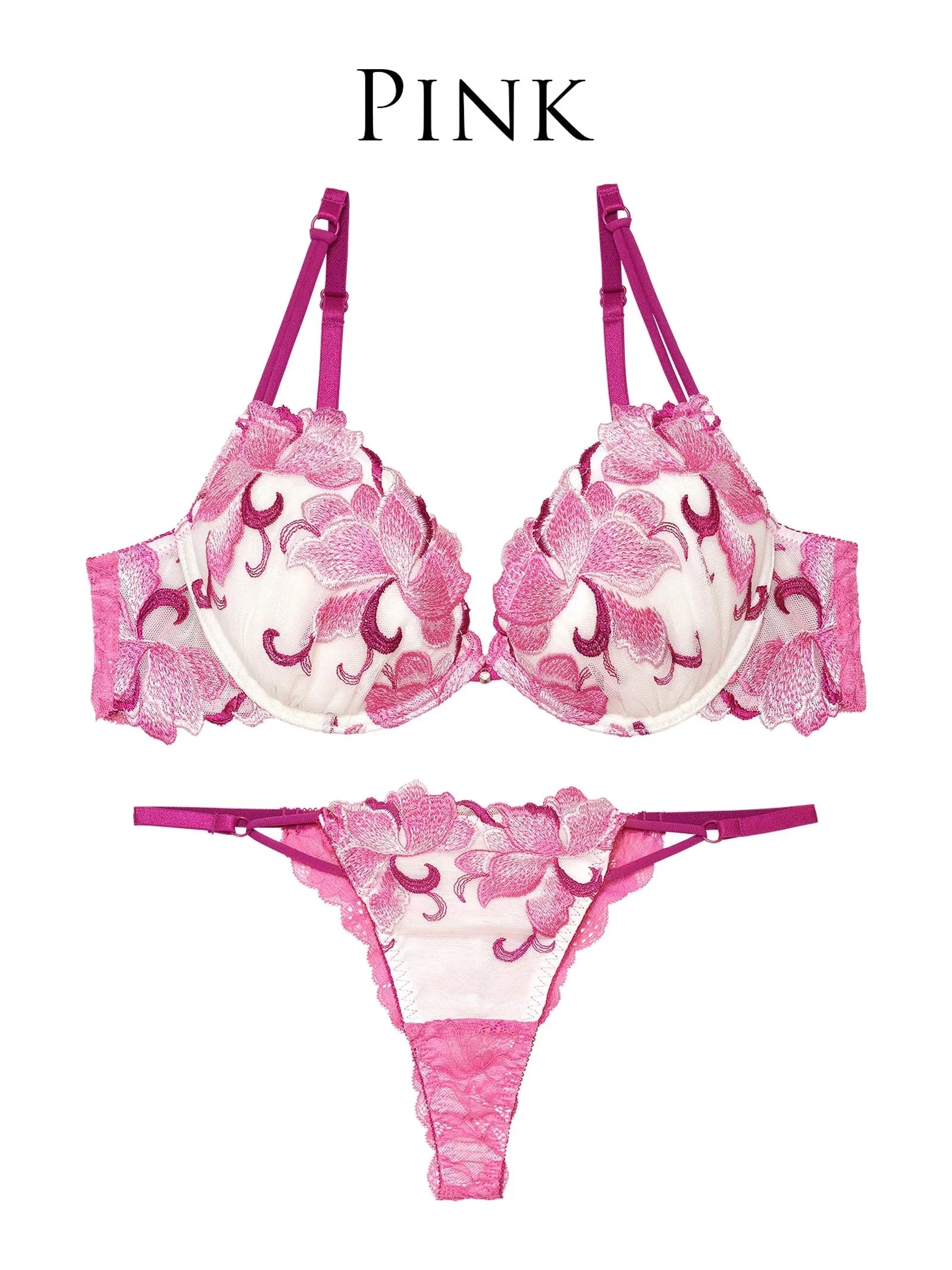 【永尾まりや着用】【Reinest】ルミナスクイーンフラワーブラジャー&バック透けTバックショーツ - 【公式】247Lingerie