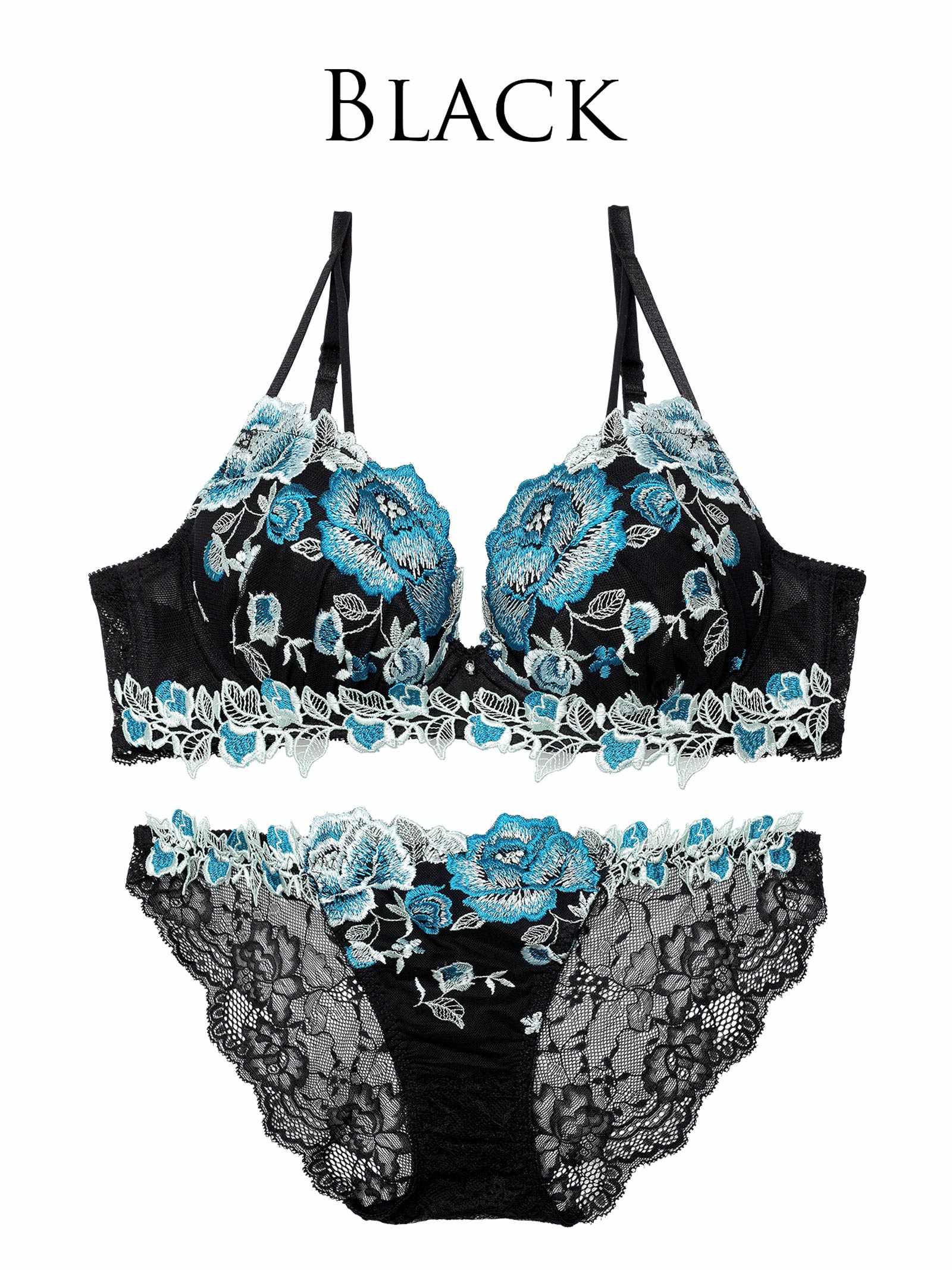 5/26新作!!【永尾まりや着用】【Reinest】リュクスローズブーケブラジャー&バック透けフルバックショーツ