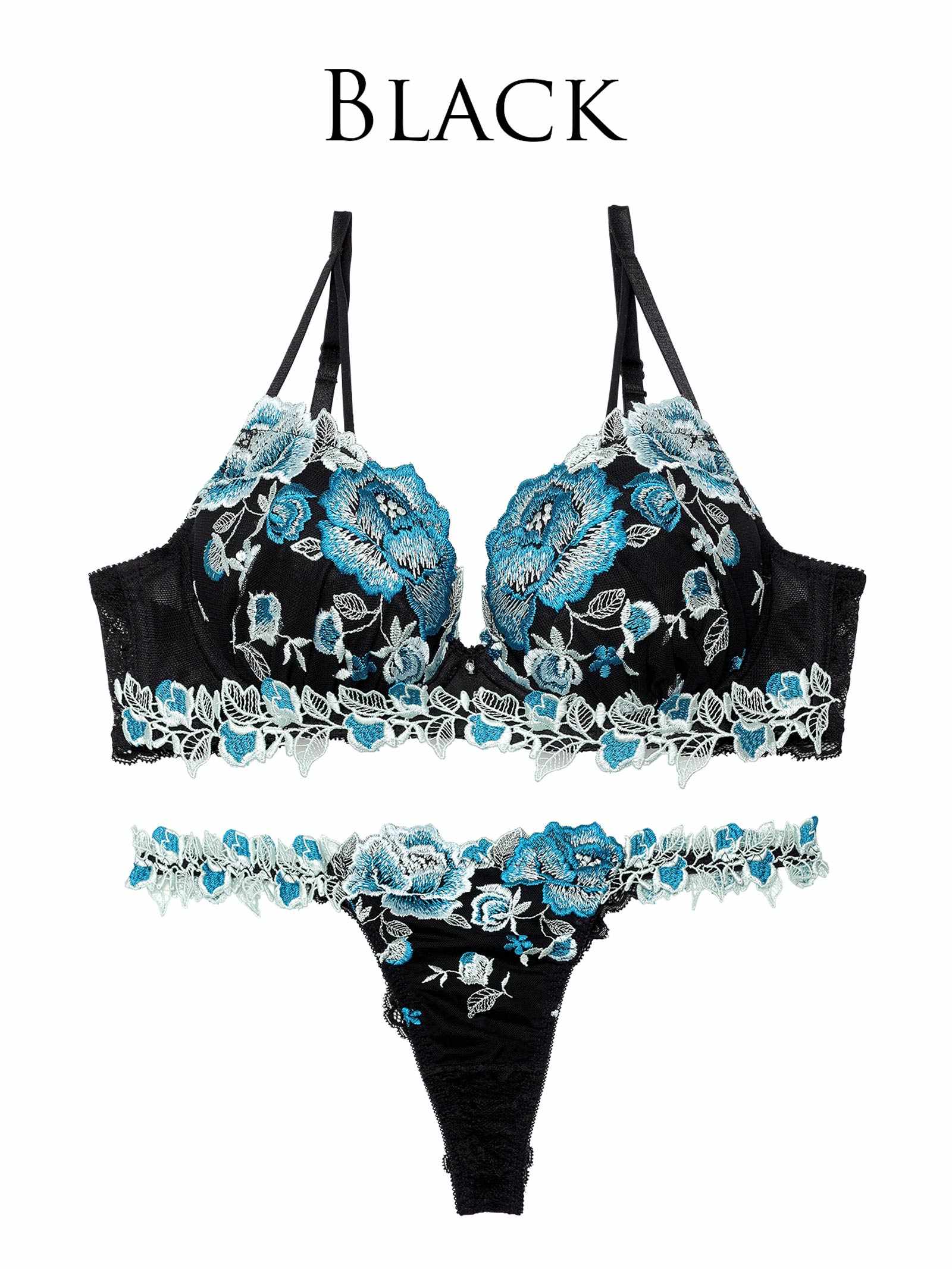 5/26新作!!【永尾まりや着用】【Reinest】リュクスローズブーケブラジャー&バック透けTバックショーツ