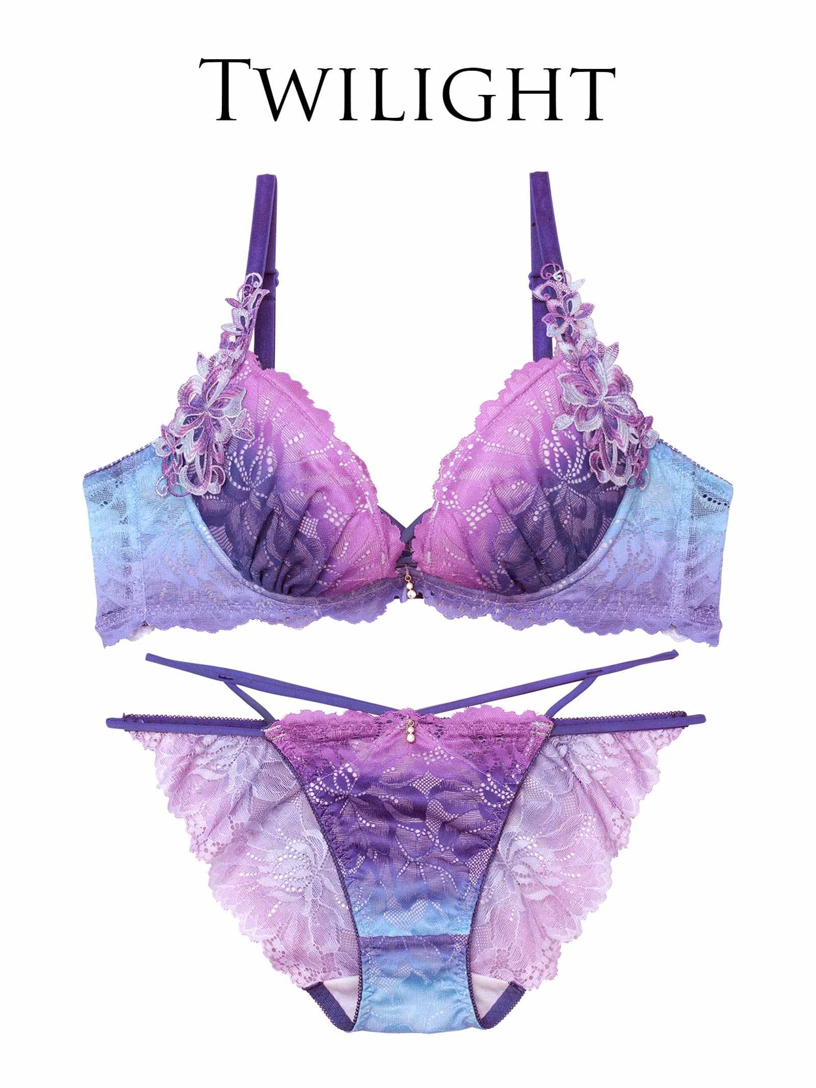 9/5新作!【永尾まりや着用】【Reinest】ブライトマーメイドフラワーブラジャー&バック透けフルバックショーツ