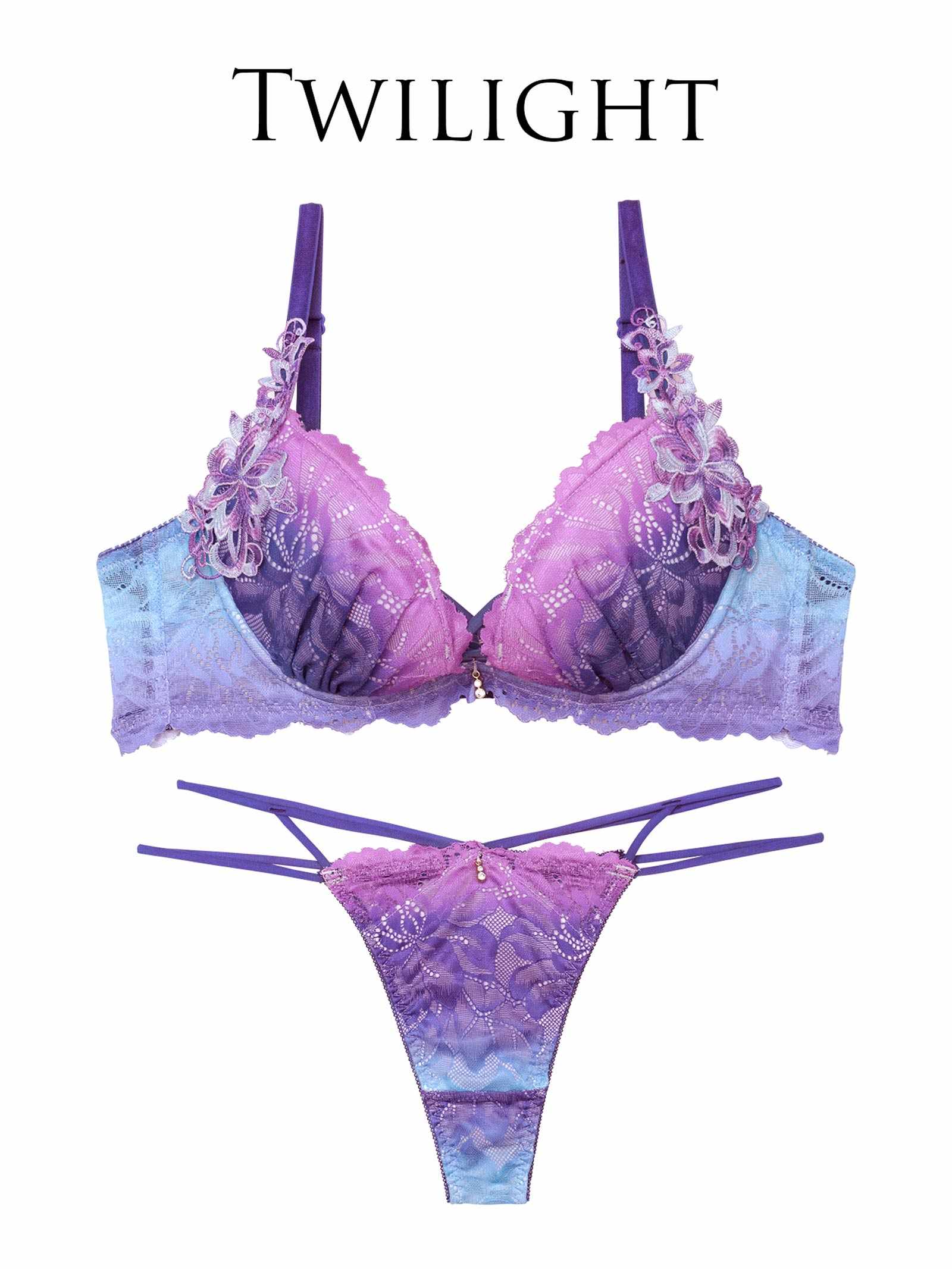 9/5新作!【永尾まりや着用】【Reinest】ブライトマーメイドフラワーブラジャー&バック透けTバックショーツ