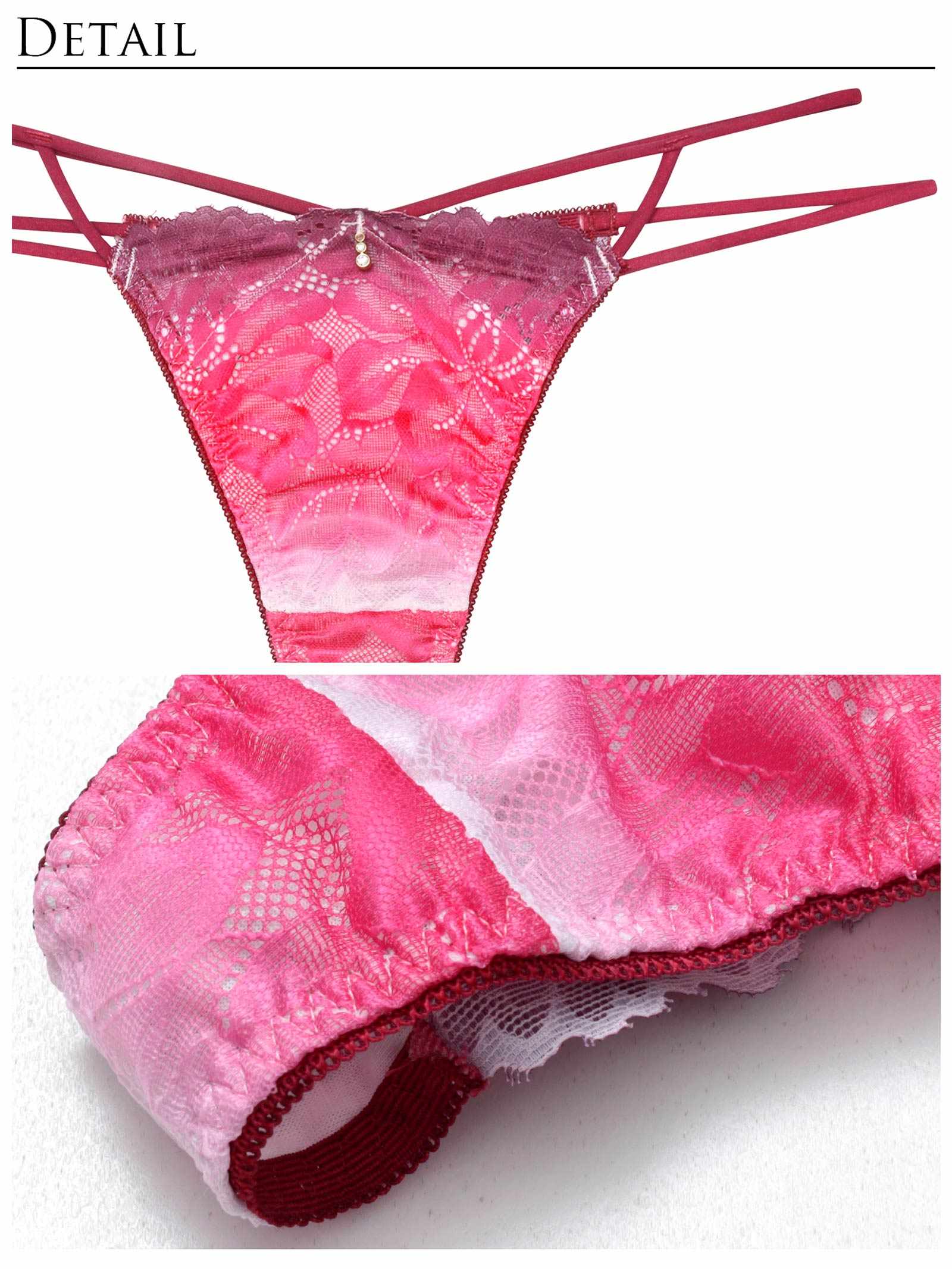 9/5新作!【永尾まりや着用】【Reinest】ブライトマーメイドフラワーブラジャー&バック透けTバックショーツ