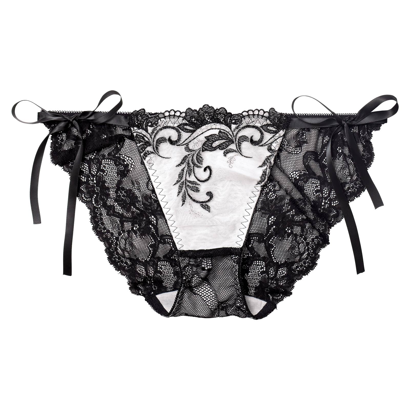 11/14新作!【永尾まりや着用】【Reinest】バロックリーフエンブロイダリーバック透け選べるショーツ[おそろいショーツ]