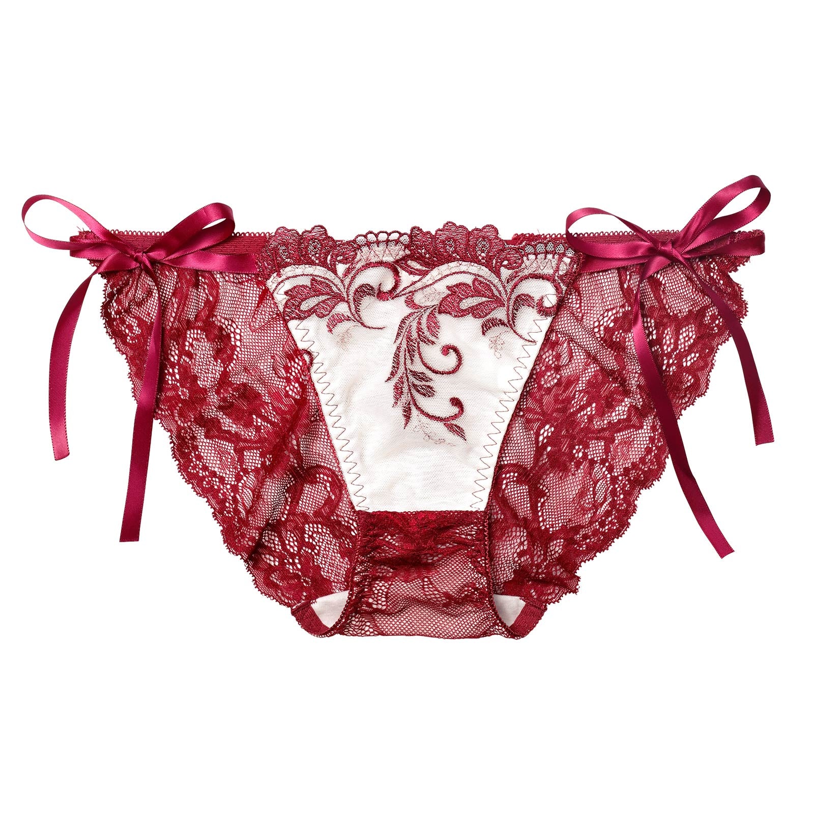 11/14新作!【永尾まりや着用】【Reinest】バロックリーフエンブロイダリーバック透け選べるショーツ[おそろいショーツ]