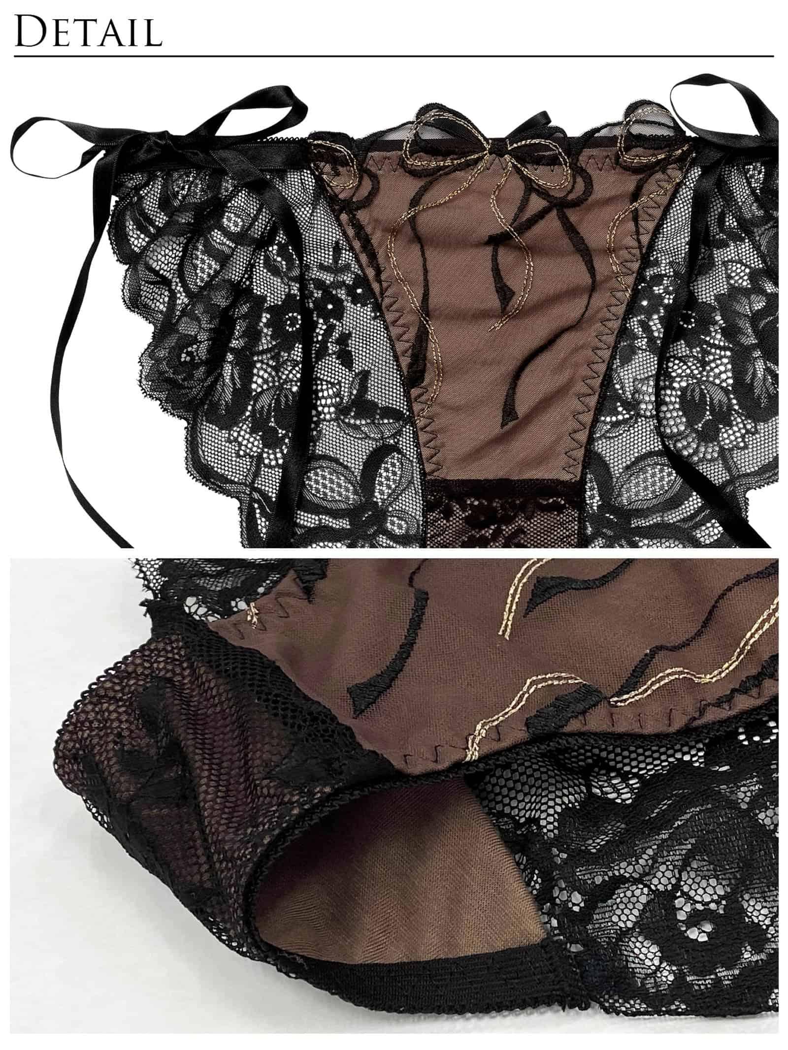 2/25新作!【Reinest】メロウリボンレースバック透け選べるショーツ[おそろいショーツ]