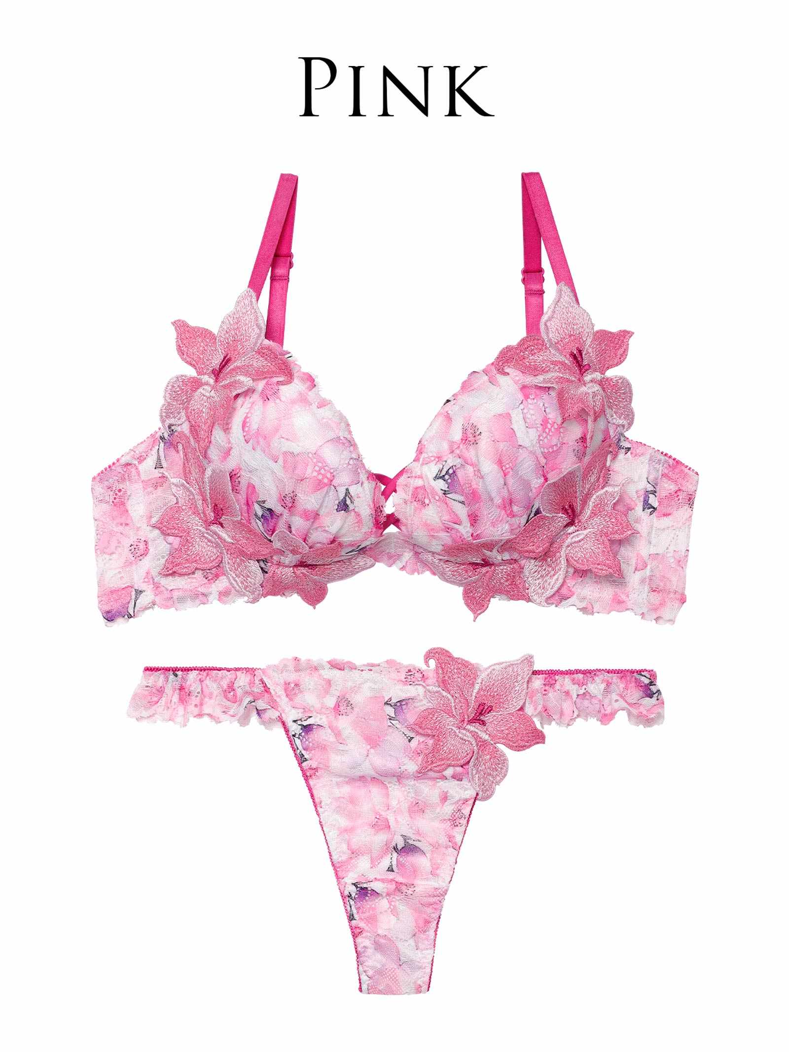 4/6新作!【永尾まりや着用】【Reinest】ルミナスリリーブロッサムブラジャー&バック透けTバックショーツ