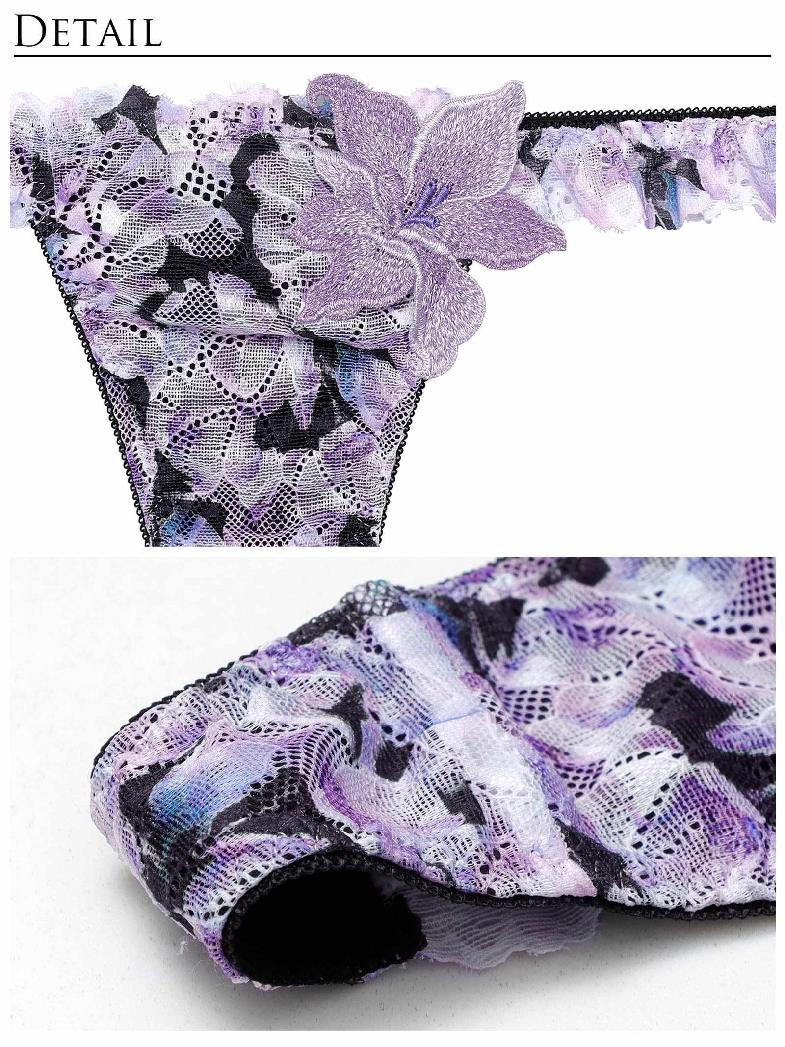 4/6新作!【永尾まりや着用】【Reinest】ルミナスリリーブロッサムブラジャー&バック透けTバックショーツ