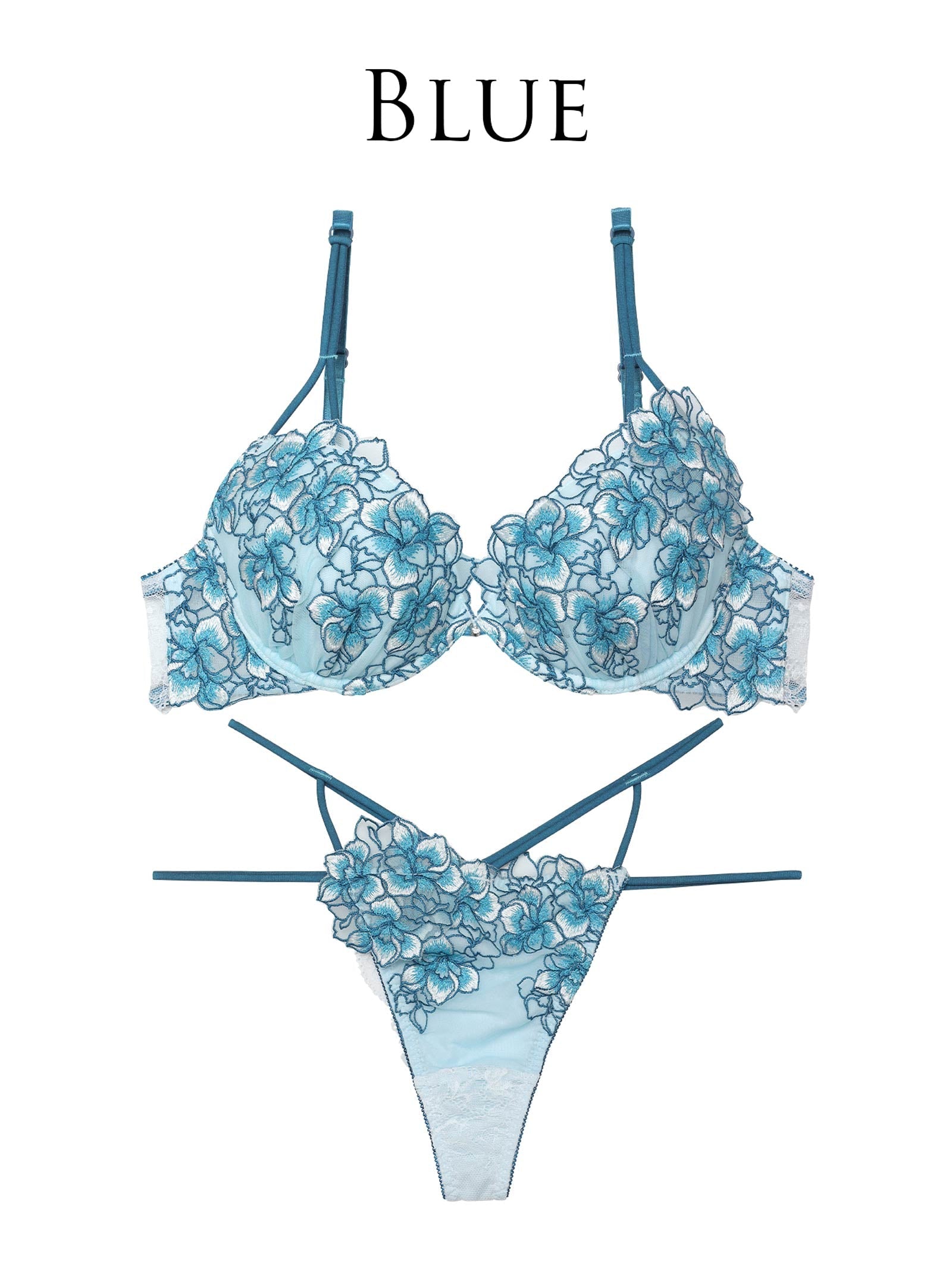 6/19再販!!【永尾まりや着用】【Reinest】シャインブロッサムストリングブラジャー&バック透けTバックショーツ