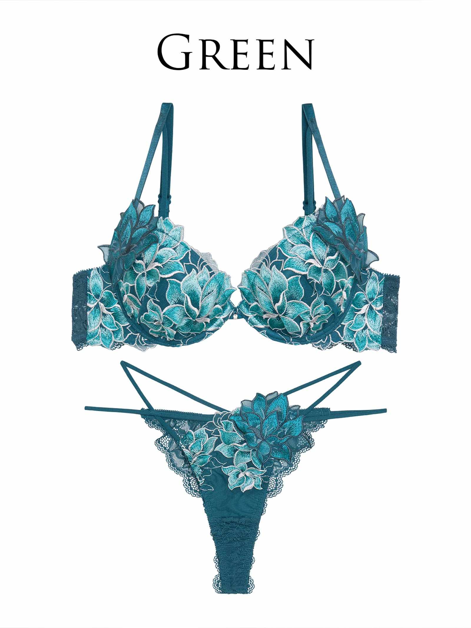 8/25新作!グラマラスピオニーコードブラジャー&バック透けTバックショーツ