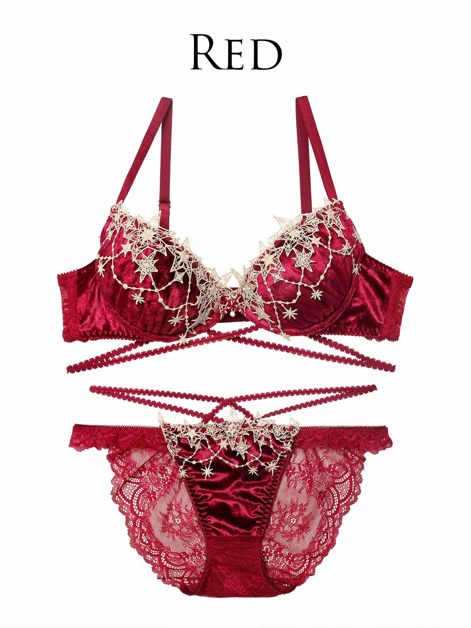 11/7新作!【永尾まりや着用】【Reinest】ノエルエトワールコードブラジャー&バック透けフルバックショーツ