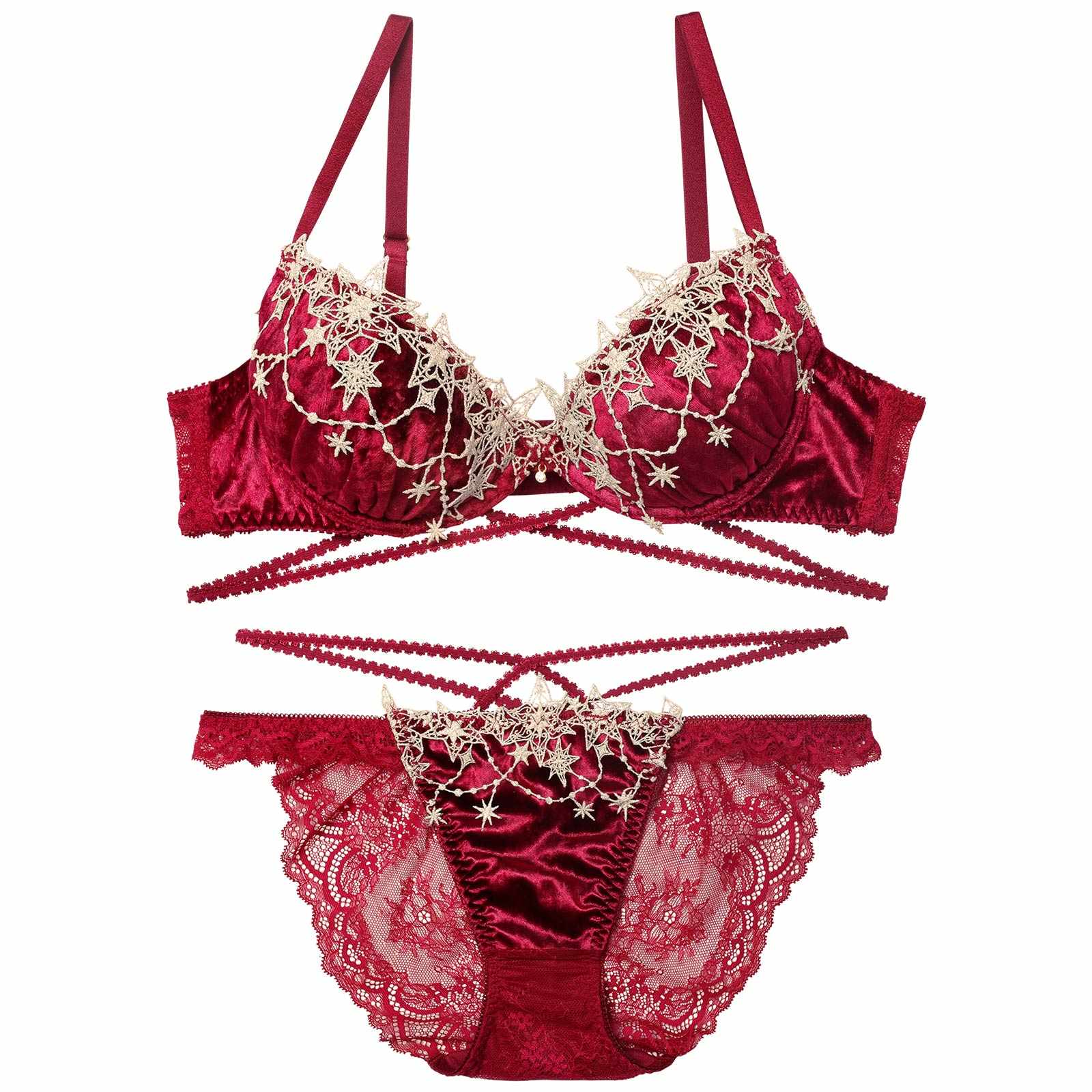 12/5再販!【永尾まりや着用】【Reinest】ノエルエトワールコードブラジャー&バック透けフルバックショーツ