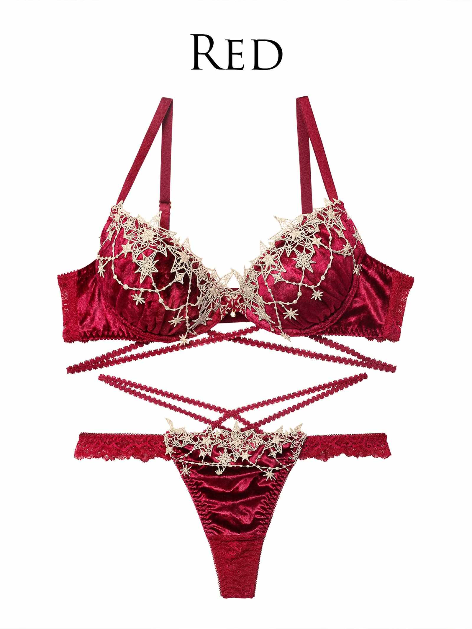 11/7新作!【永尾まりや着用】【Reinest】ノエルエトワールコードブラジャー&バック透けTバックショーツ