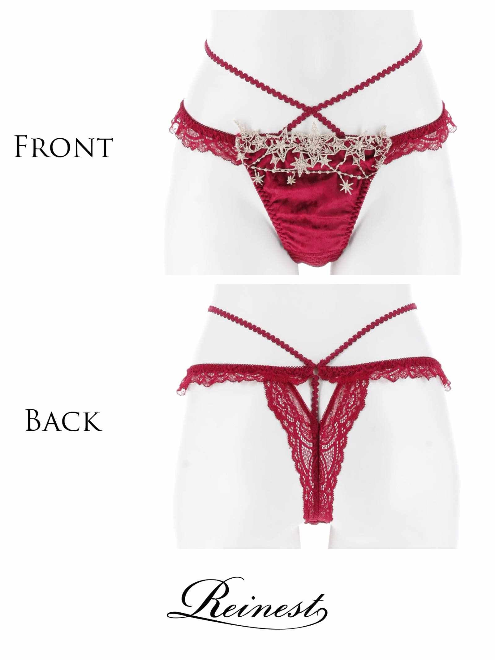 11/7新作!【永尾まりや着用】【Reinest】ノエルエトワールコードバック透け選べるショーツ[おそろいショーツ]