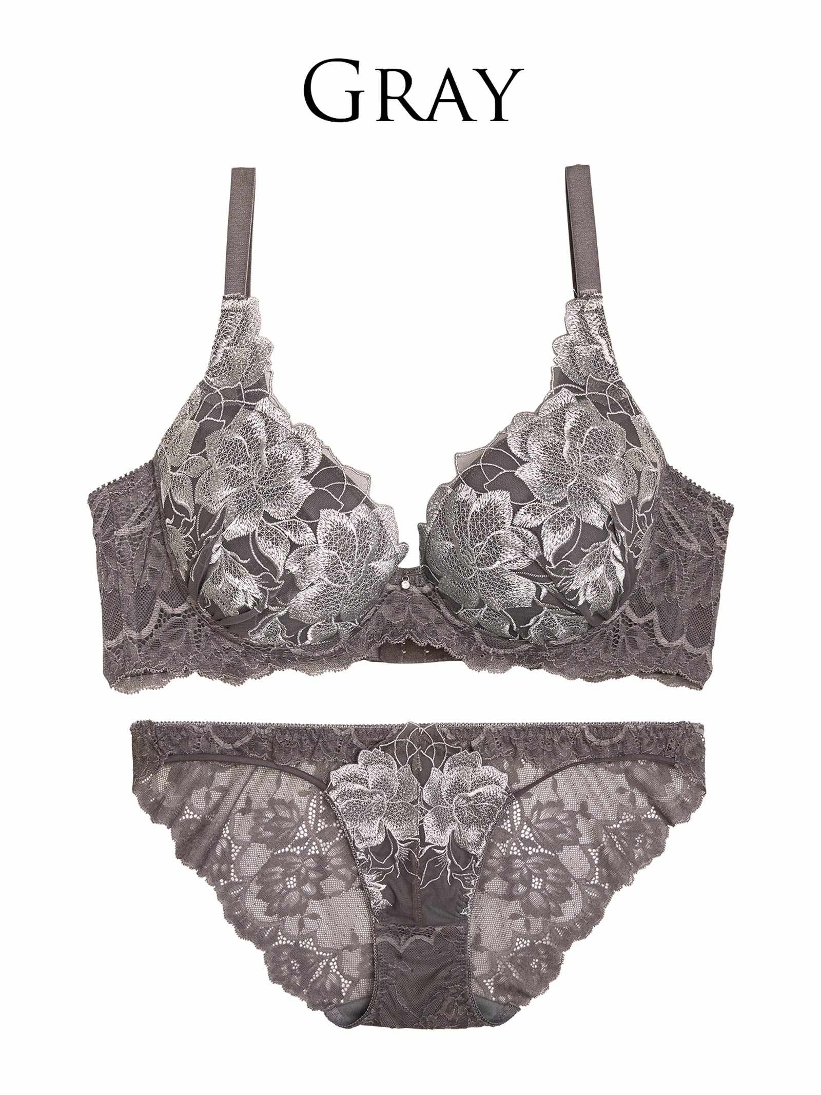 11/21新作!【Reinest】グラマラスピオニーカットストリング育乳脇高★魔法のブラジャー&バック透けフルバックショーツ