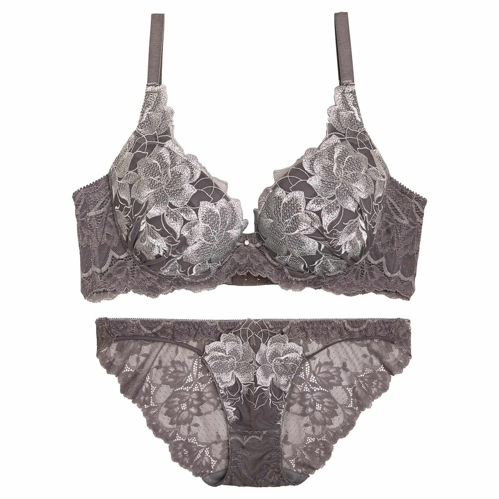 11/21新作!【Reinest】グラマラスピオニーカットストリング育乳脇高★魔法のブラジャー&バック透けフルバックショーツ