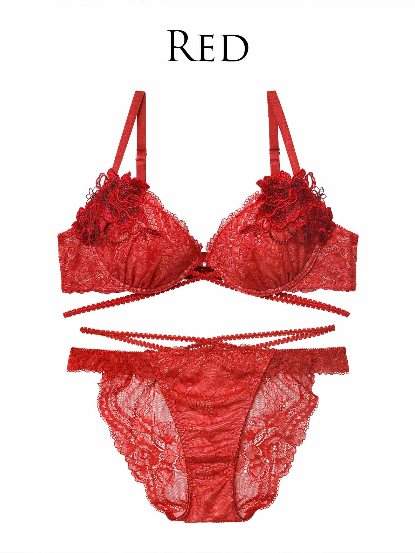 12/10新作!【永尾まりや着用】【Reinest】マジェスティックコードレースブラジャー&バック透けフルバックショーツ