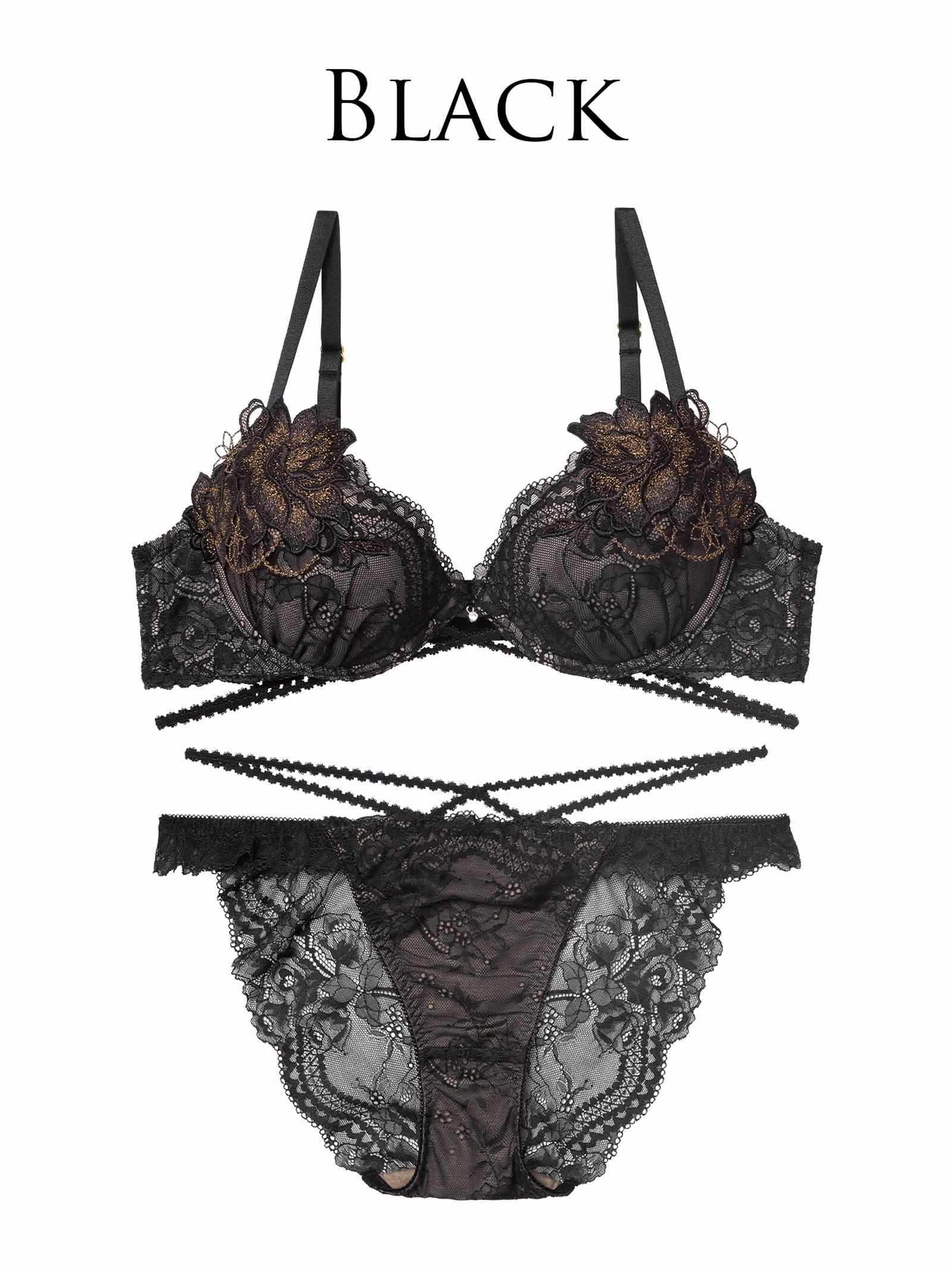 12/10新作!【永尾まりや着用】【Reinest】マジェスティックコードレースブラジャー&バック透けフルバックショーツ