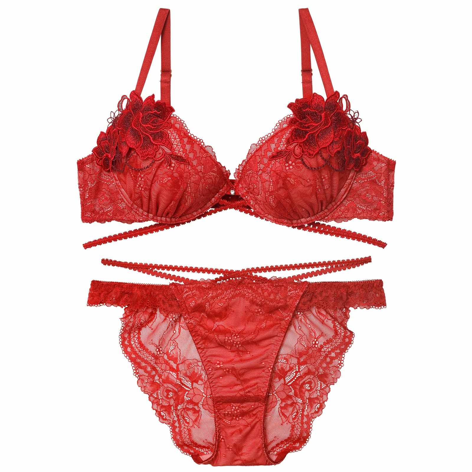 12/10新作!【永尾まりや着用】【Reinest】マジェスティックコードレースブラジャー&バック透けフルバックショーツ