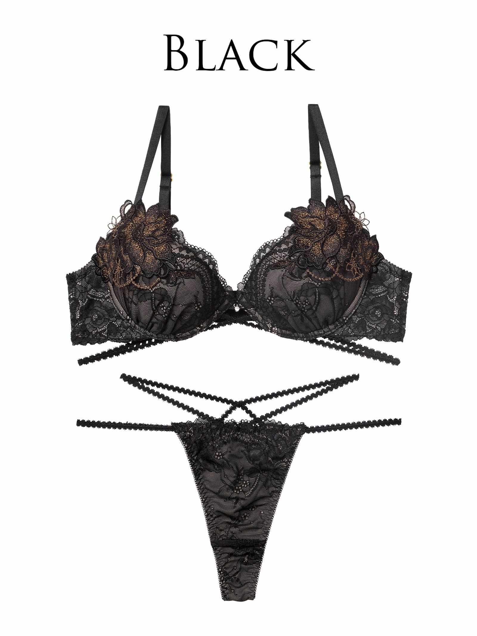 12/10新作!【永尾まりや着用】【Reinest】マジェスティックコードレースブラジャー&バック透けTバックショーツ