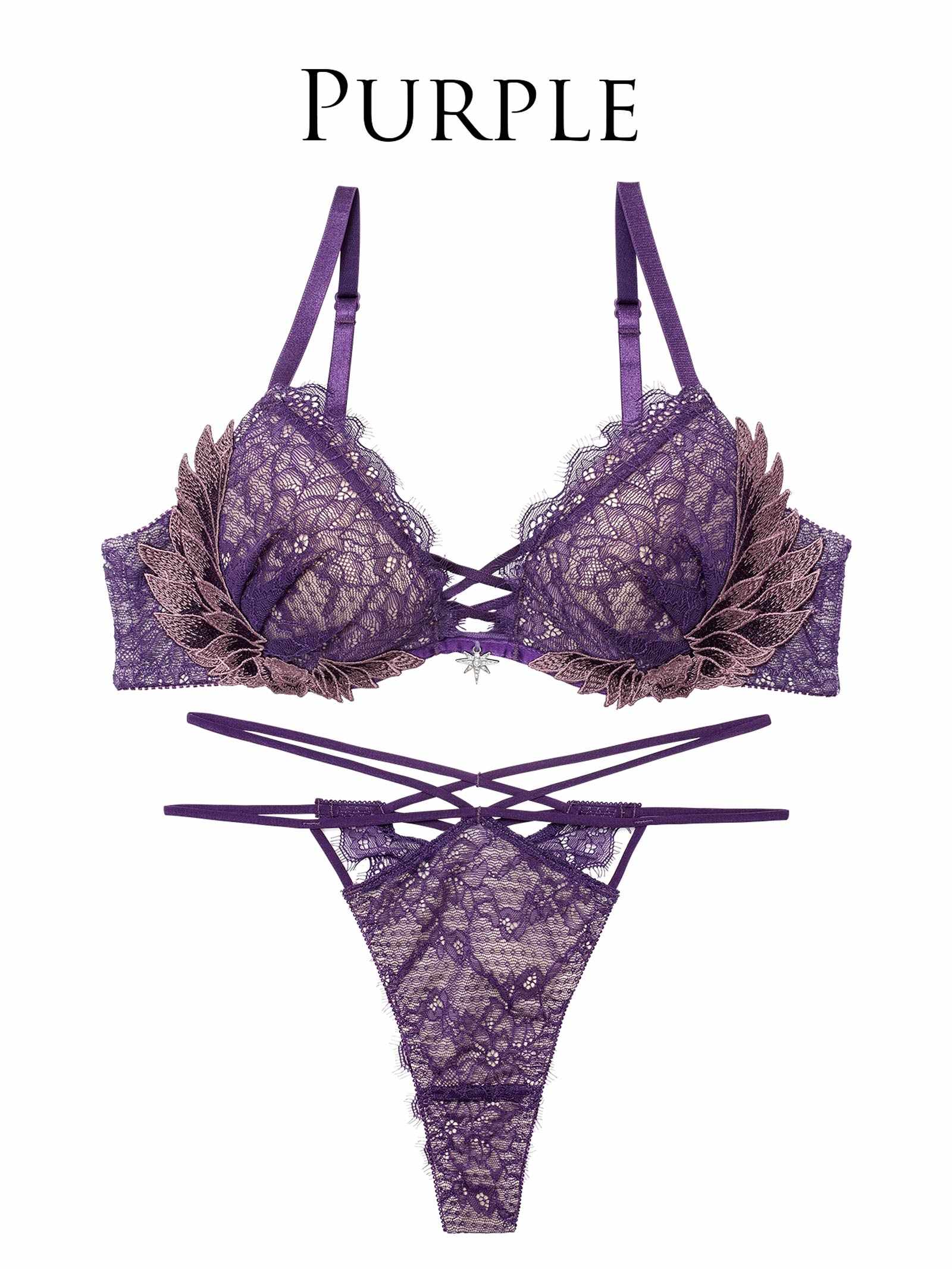 12/22新作!【Reinest】グラマラスフェザーローズブラジャー＆バック透けTバックショーツ