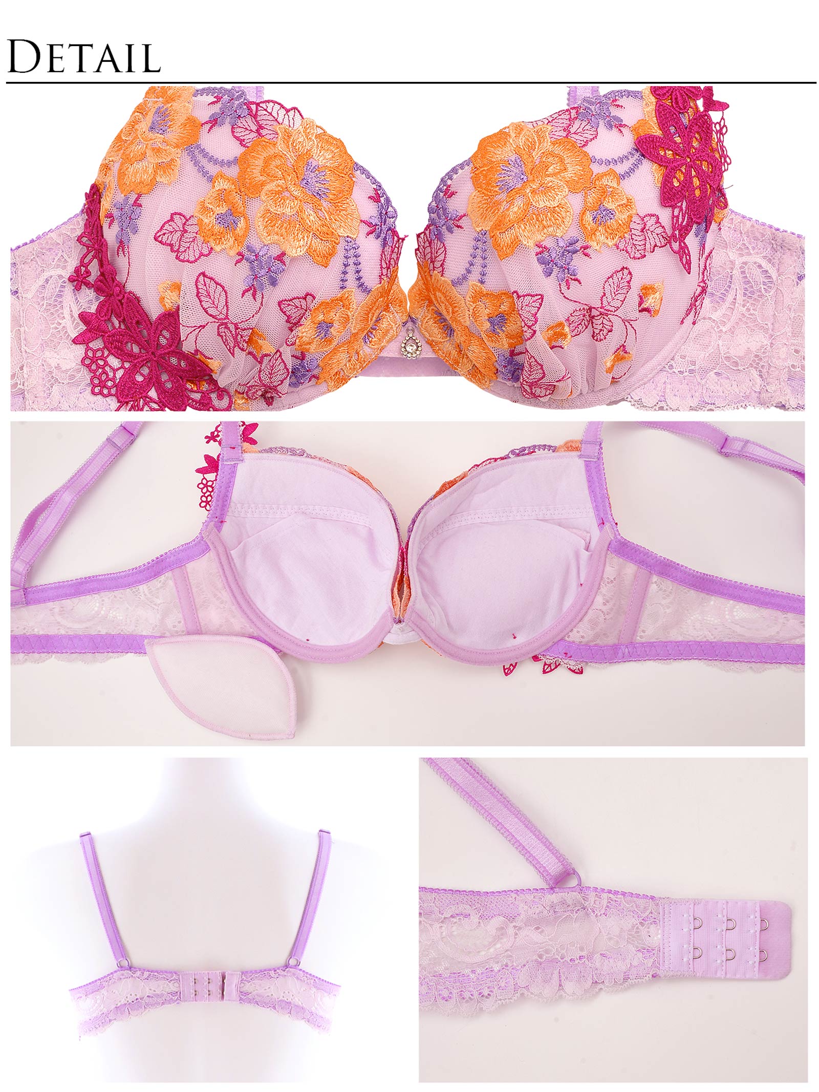 3/8新作!Magnifique Fleurir Bra&Shorts / Lavender マニフィックフルリールブラ＆ショーツ / ラベンダー