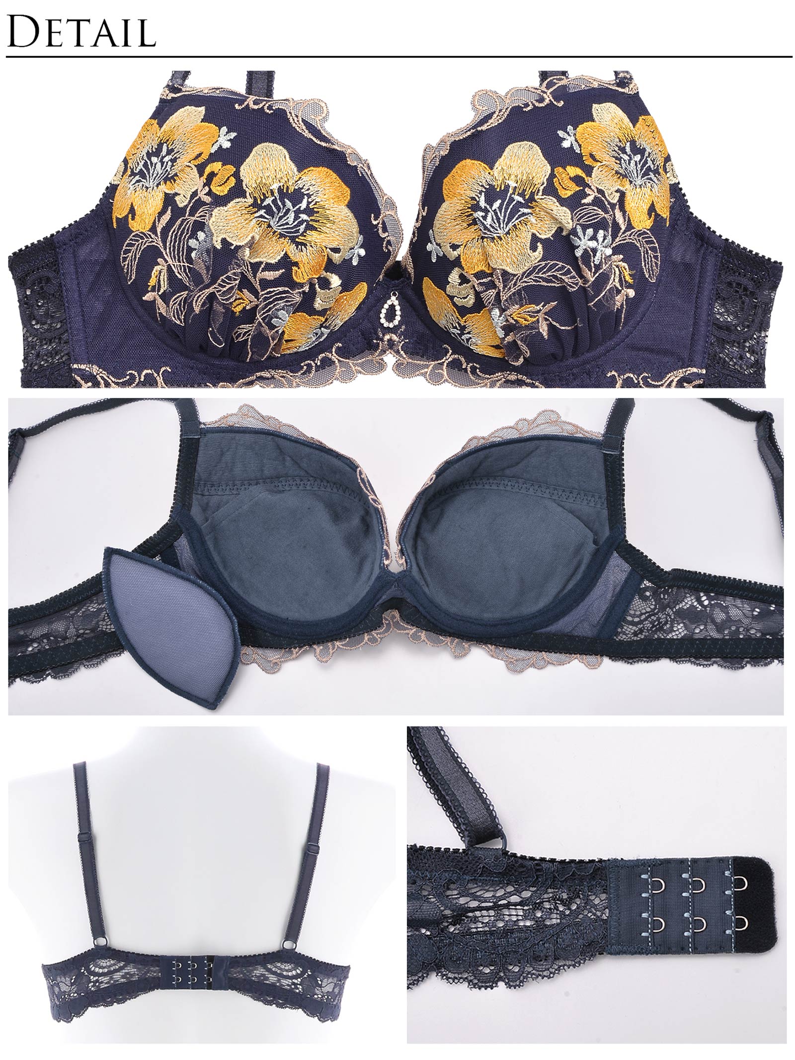 6/2新作!【明日花キララプロデュース/WhipBunny】Noble Lacy Casablanca Bra&T-back/Navy ノーブルレーシーカサブランカブラ&Tバック/ネイビー