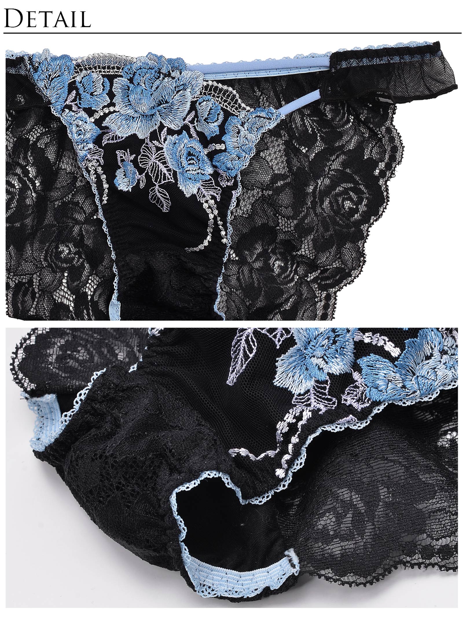 4/24新作【明日花キララプロデュース/WhipBunny】Elegant Bloom Flower Bra&Shorts / Black エレガントブルームフラワーブラ＆ショーツ / ブラック