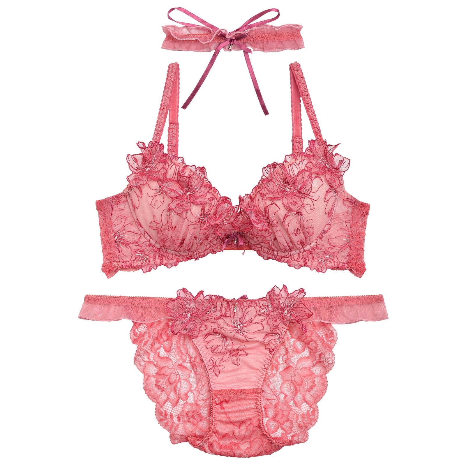 【明日花キララプロデュース/WhipBunny】Twinkle Azalea Tulle Bra&Shorts/Pink トゥインクルアザレアチュールブラ&ショーツ/ピンク