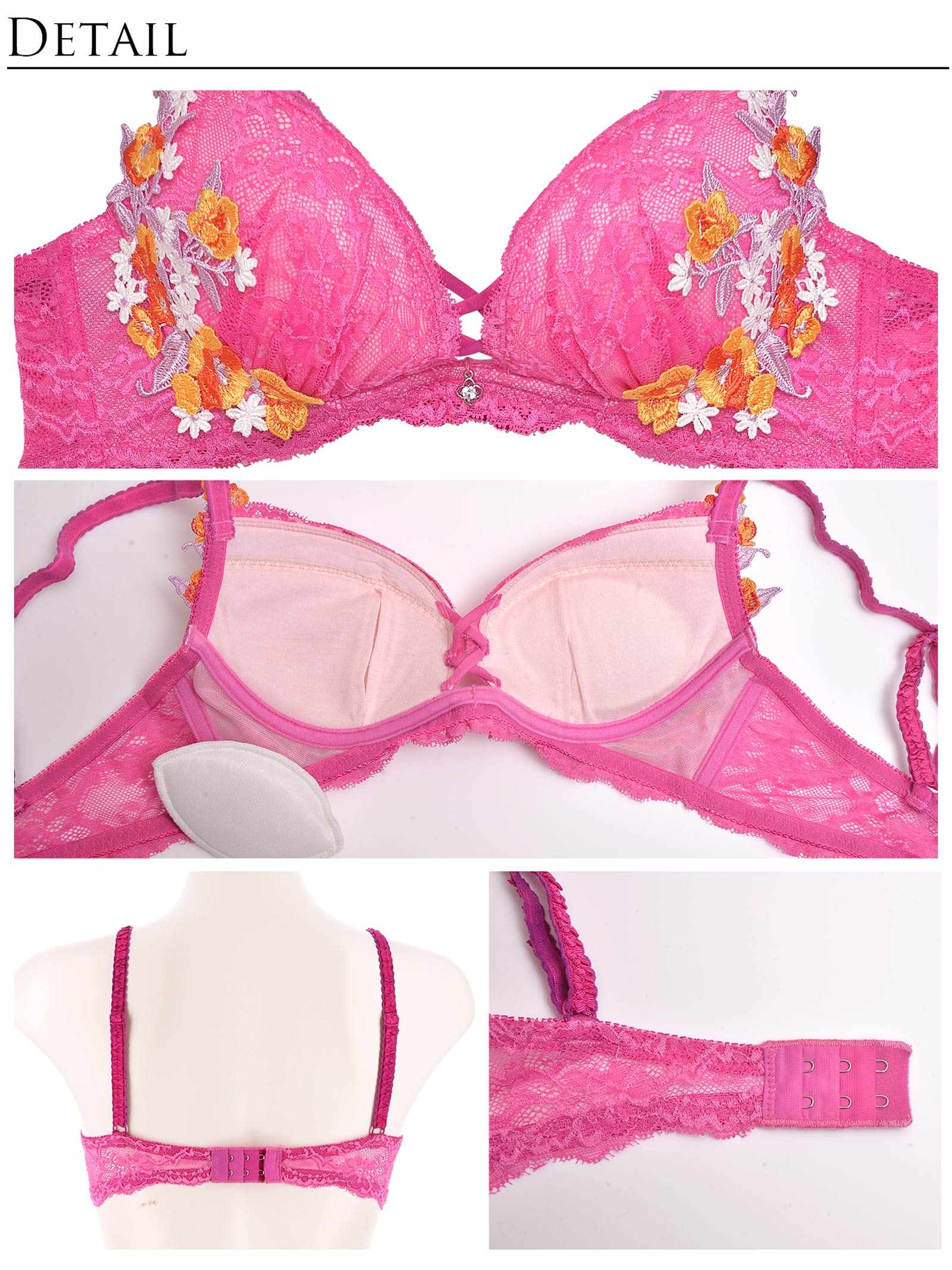 9/1新作!【明日花キララプロデュース/WhipBunny】Elegance Lacy Bouquet Bra&Shorts/Rose エレガンスレーシーブーケブラ&ショーツ/ローズ