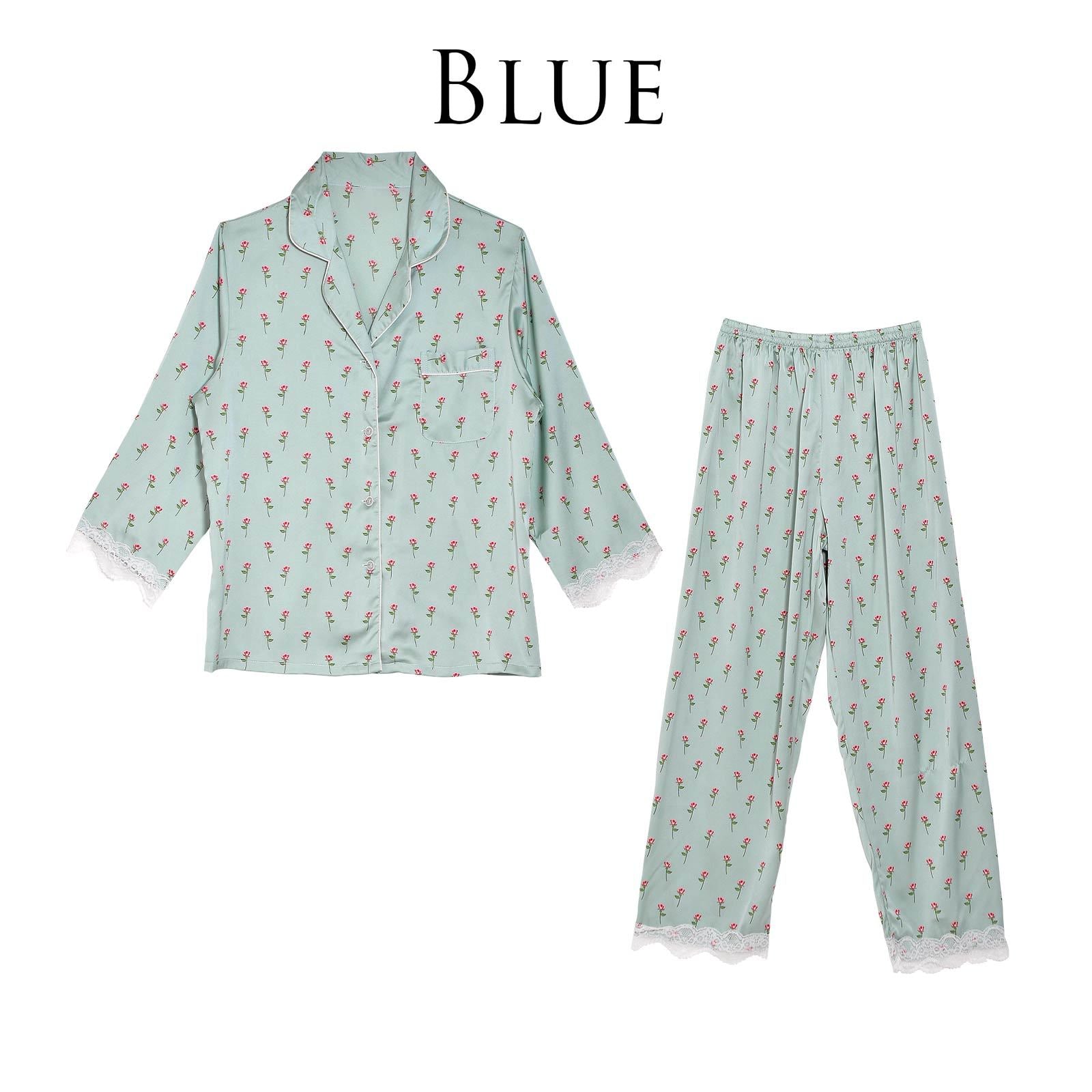 【明日花キララ着用/WhipBunny】Petit Rose Satin Pajamas プチローズサテンパジャマ