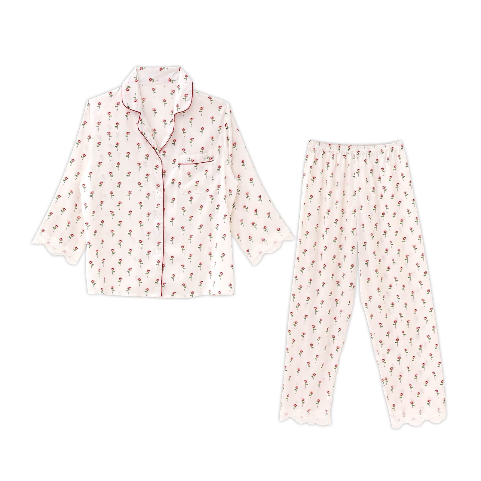 【明日花キララプロデュース/WhipBunny】Petit Rose Satin Pajamas プチローズサテンパジャマ