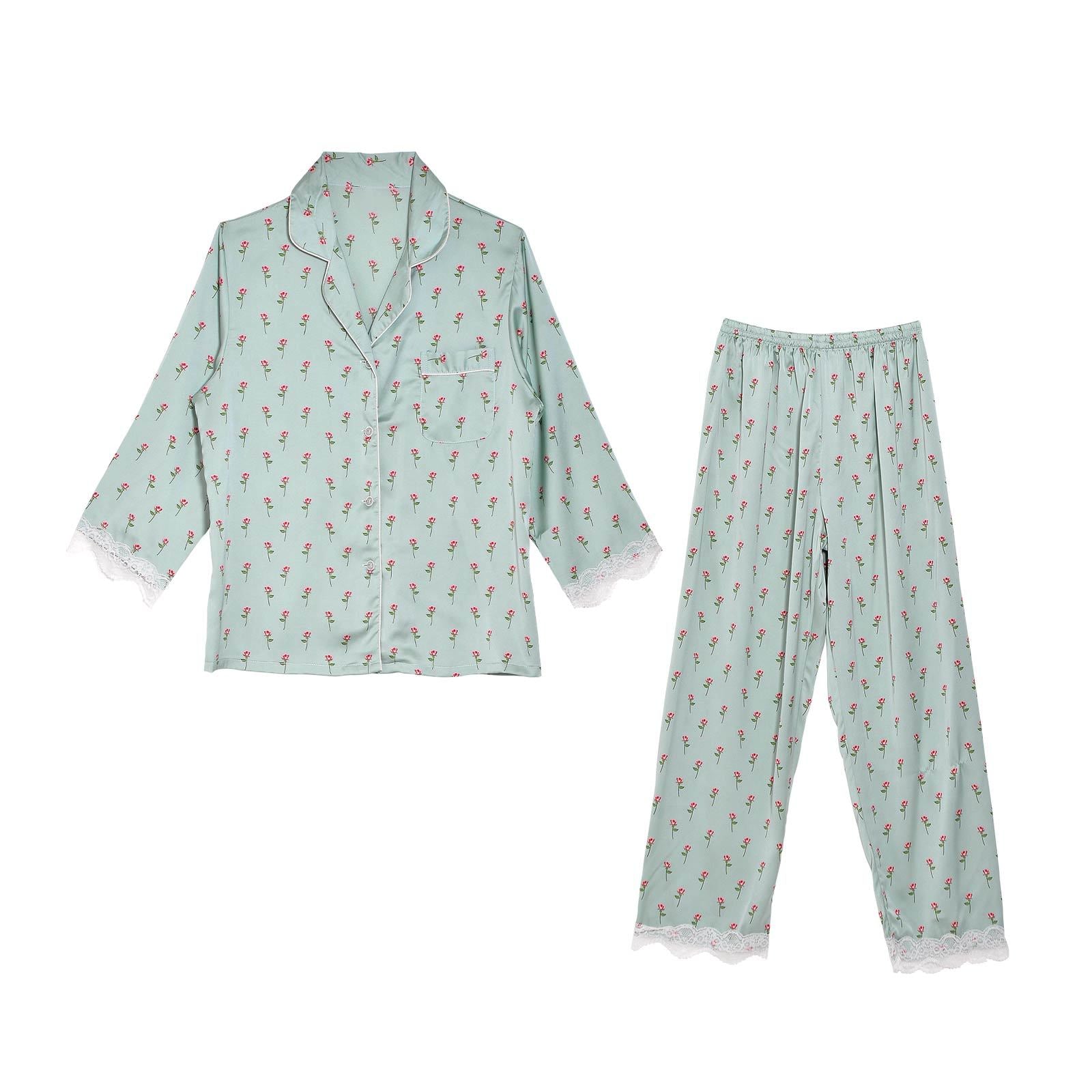 【明日花キララプロデュース/WhipBunny】Petit Rose Satin Pajamas プチローズサテンパジャマ