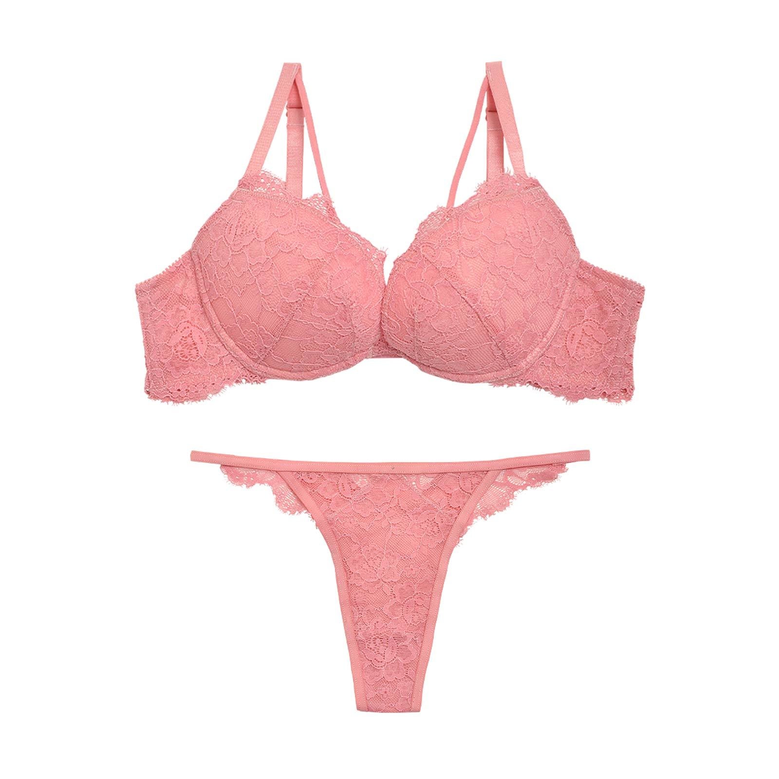 【LARME】Sensual all lace Bra&T-back/Pink センシュアルオールレースブラ&Tバック/ピンク