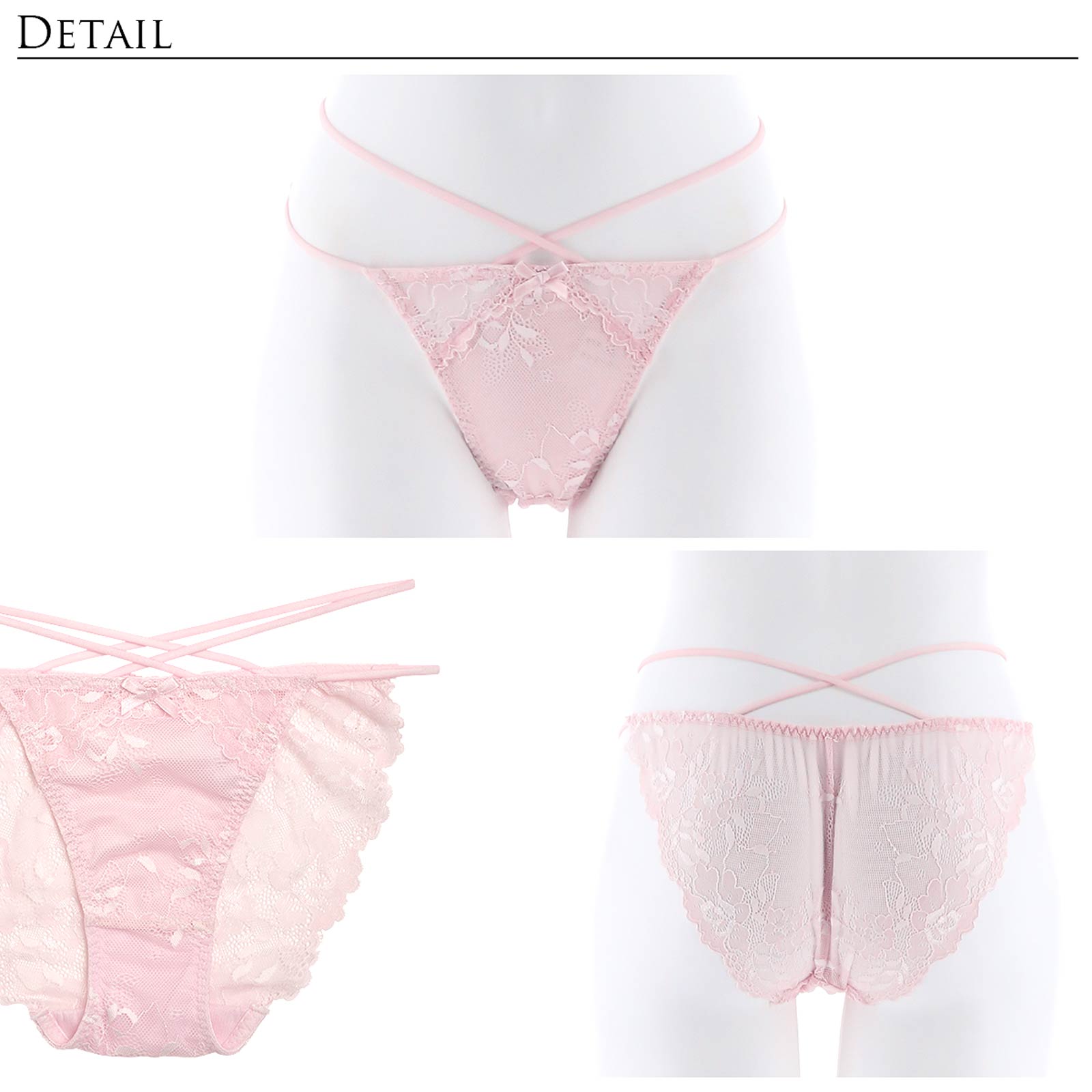 【LARME】Airy Flower Bra&Shorts/Pink エアリーフラワーブラ&ショーツ/ピンク
