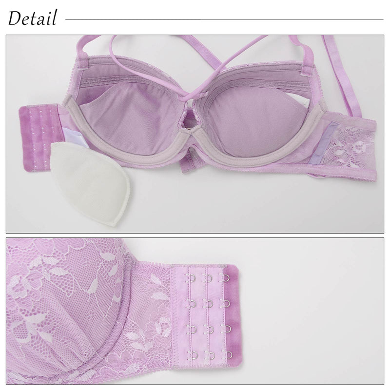 【吉木千沙都(ちぃぽぽ)着用/lunangelina】Dressy lace up Bra&shorts/Purple
