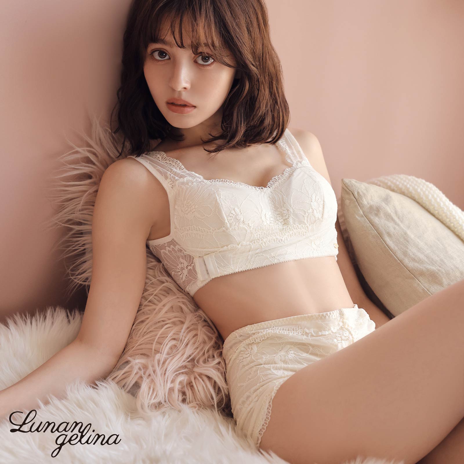【吉木千沙都(ちぃぽぽ)プロデュース/lunangelina】Dreamy lace shorts