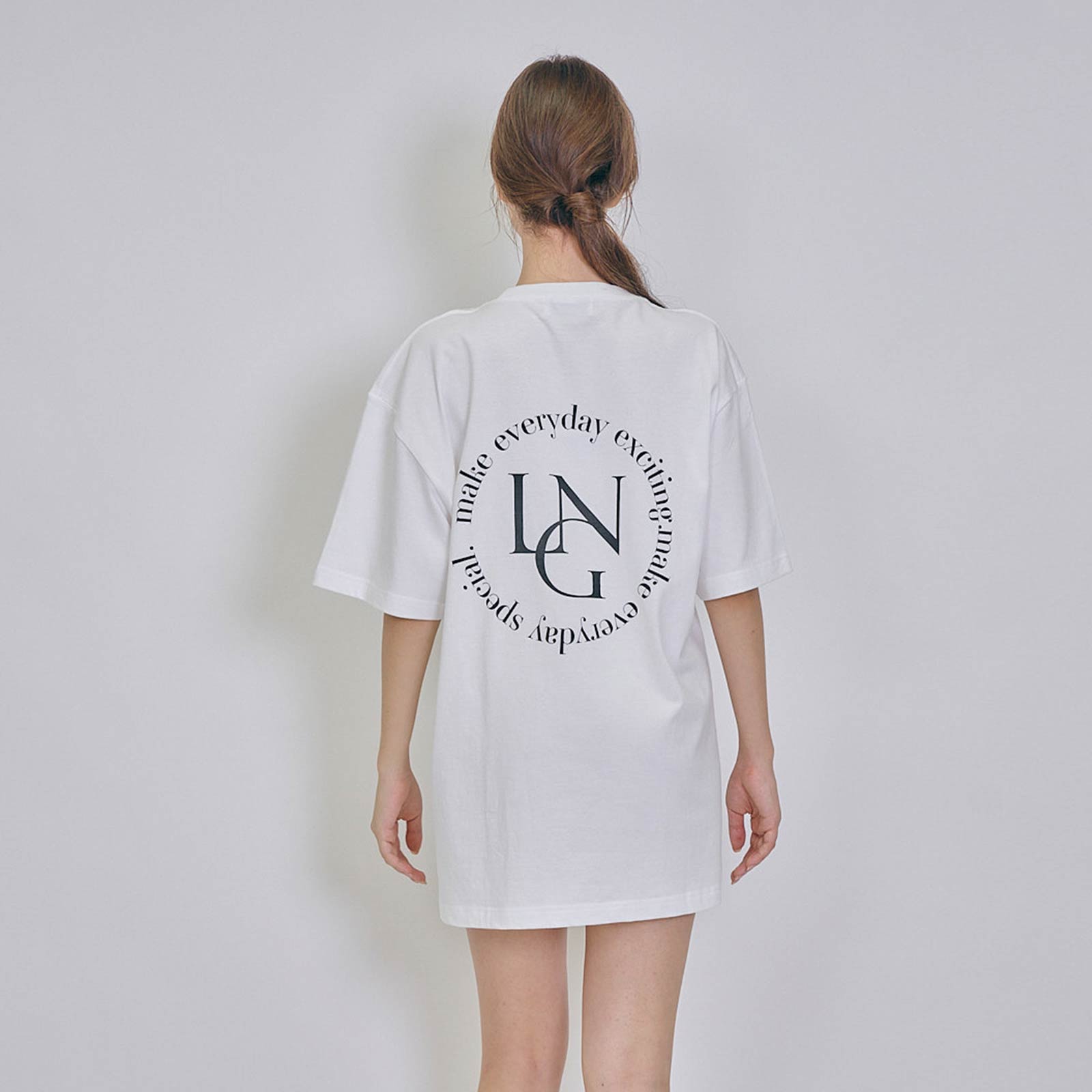 【吉木千沙都(ちぃぽぽ)着用/lunangelina】Big Logo print T-shirt/Black