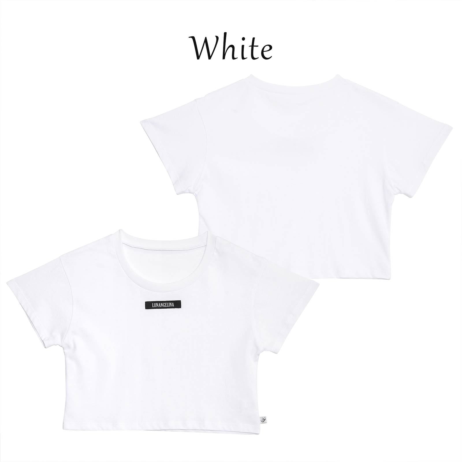 8/18新作!【吉木千沙都(ちぃぽぽ)着用/lunangelina】Minimum Silhouette T-shirt/White