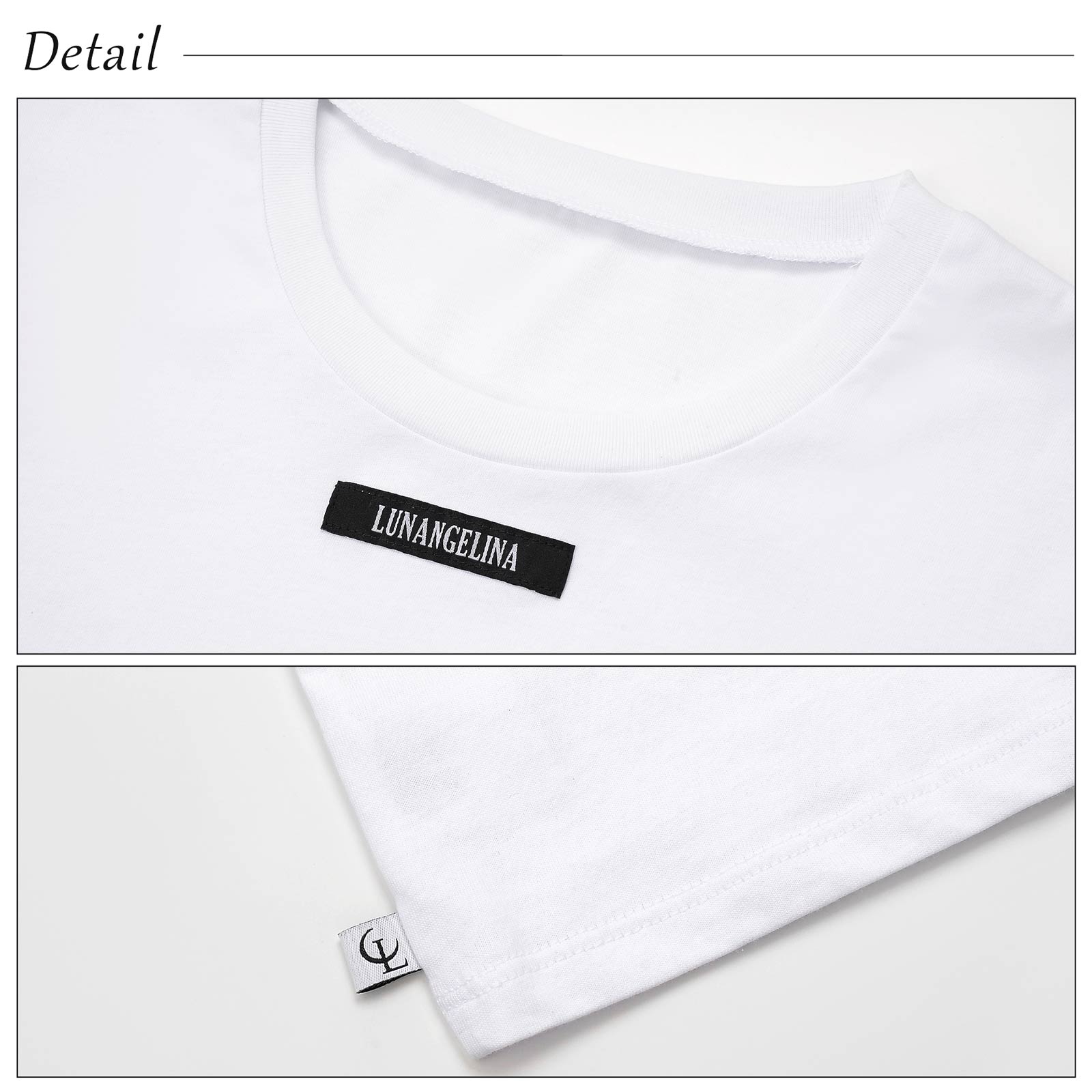 8/18新作!【吉木千沙都(ちぃぽぽ)着用/lunangelina】Minimum Silhouette T-shirt/White
