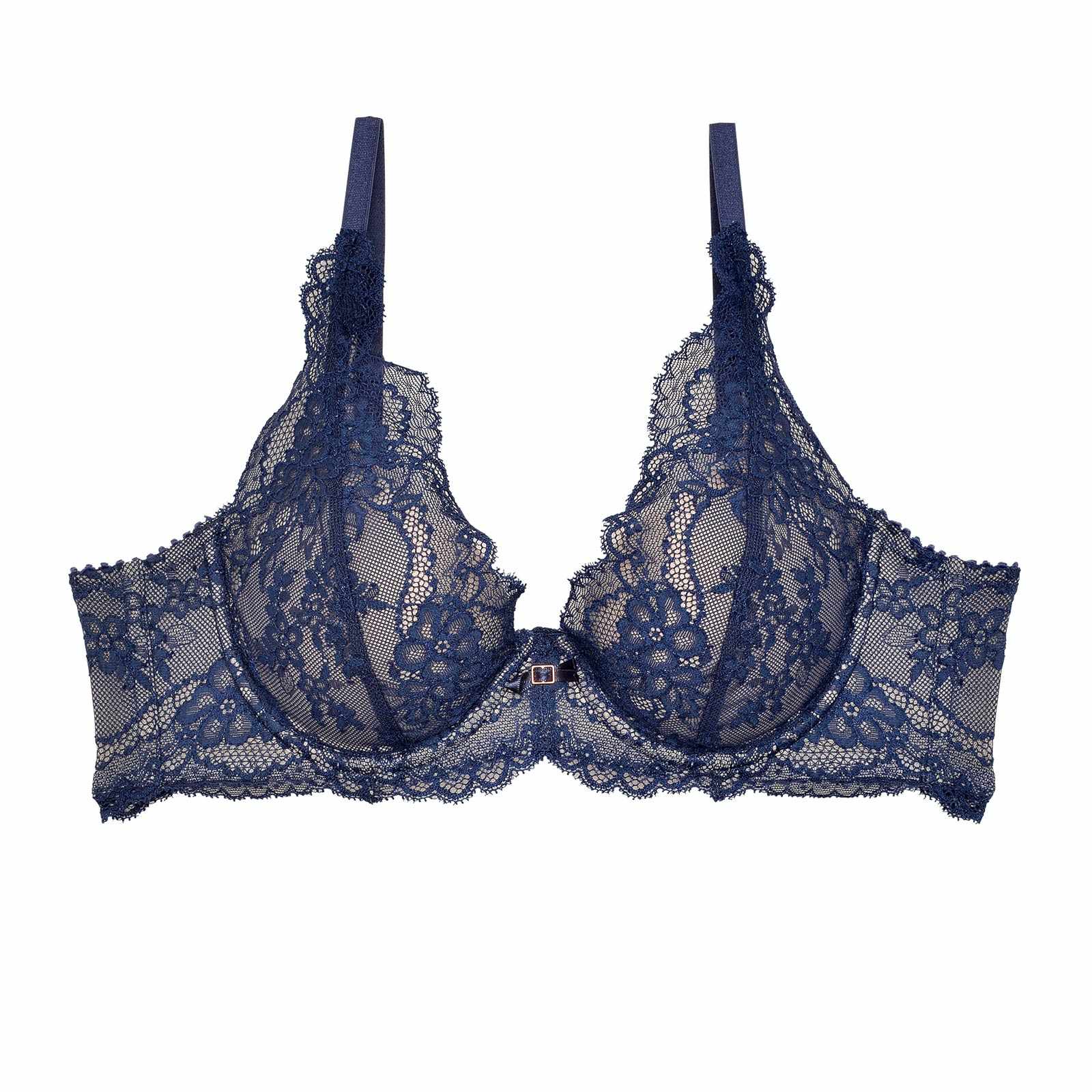 【ダレノガレ明美プロデュース/GARRONE】Ballerina Lace Bra バレリーナレースブラ/ NAVY