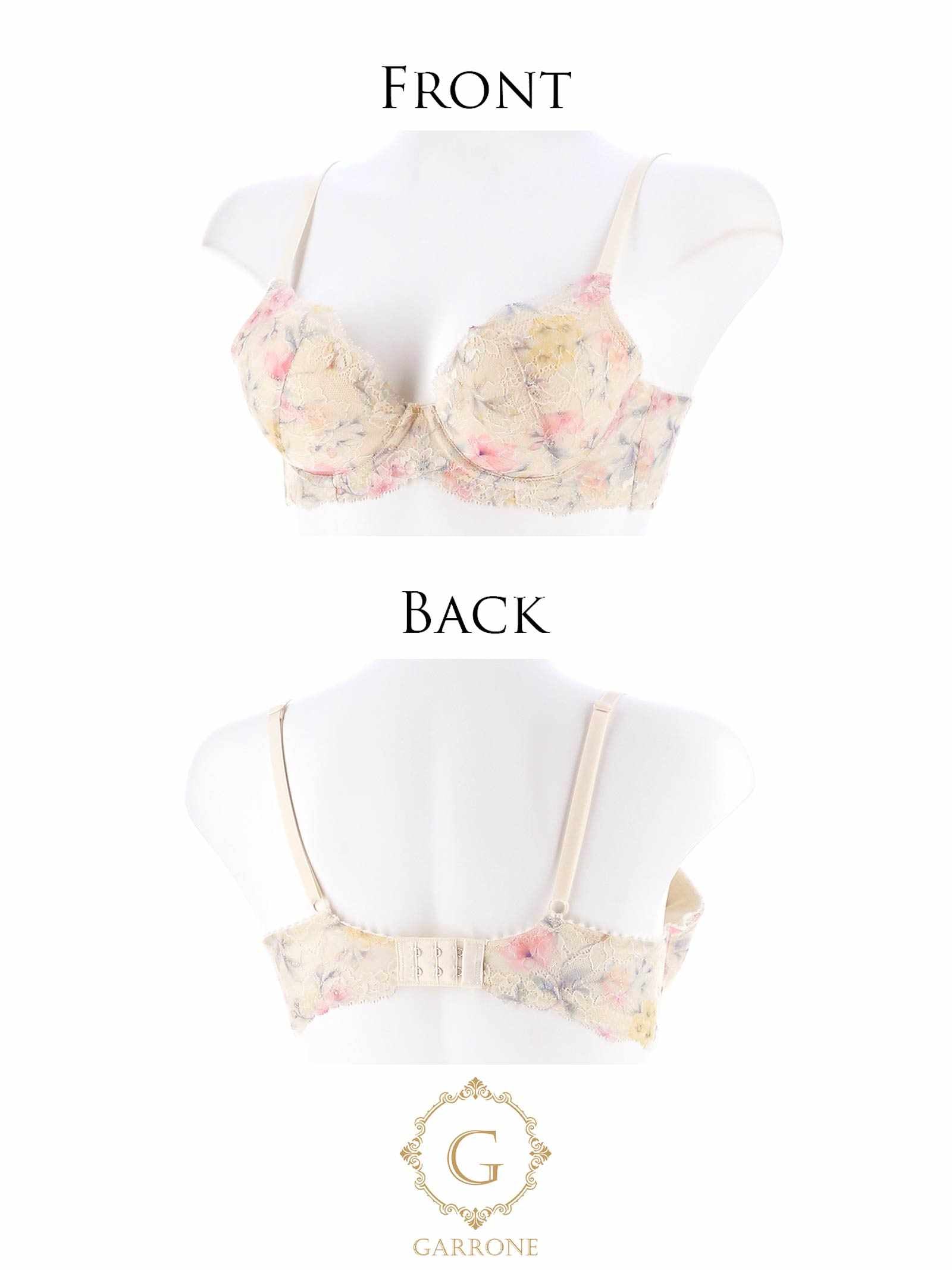 【ダレノガレ明美プロデュース/GARRONE】Flower Crown Print Bra  フラワークラウンプリントブラ / CREAM