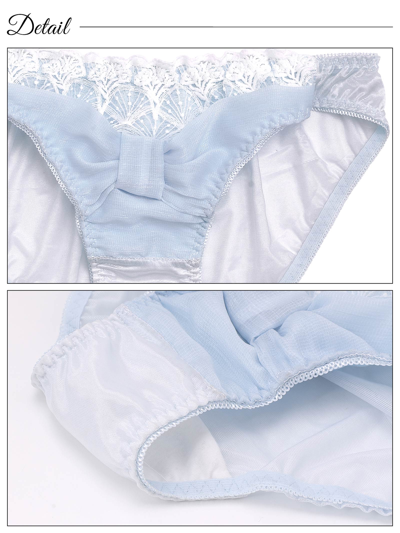 3/20新作!プリンセスリボンガーリー育乳脇高ブラジャー&フルバックショーツ[プチプラ]