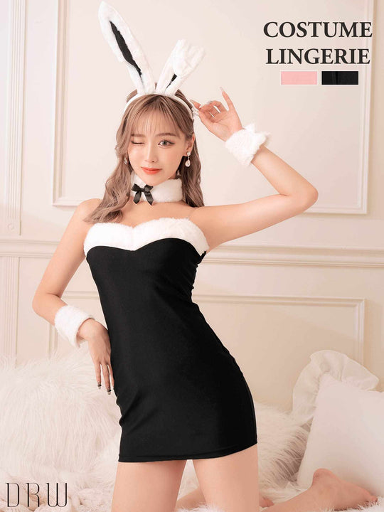 10/9再販![5点SET]ラブリーリボンラビットコスプレランジェリー