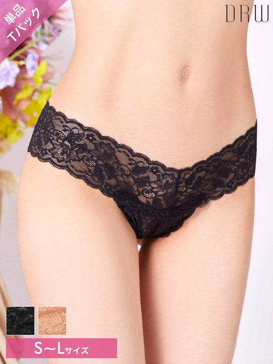 11/27再販!シースルーアーチフラワーTバックショーツ単品